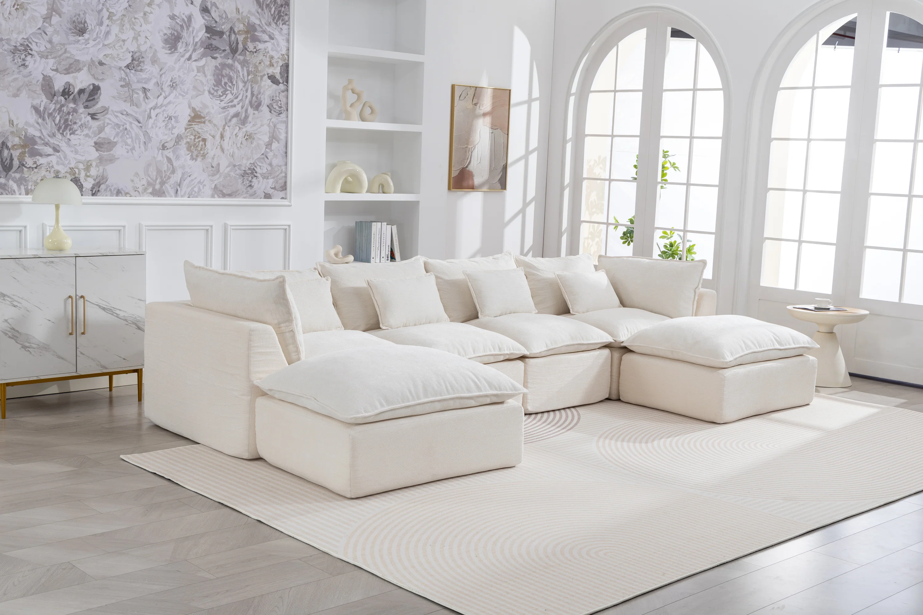 Oversized Cloud Modular 129.8"in Sectional Sofa - Image 17