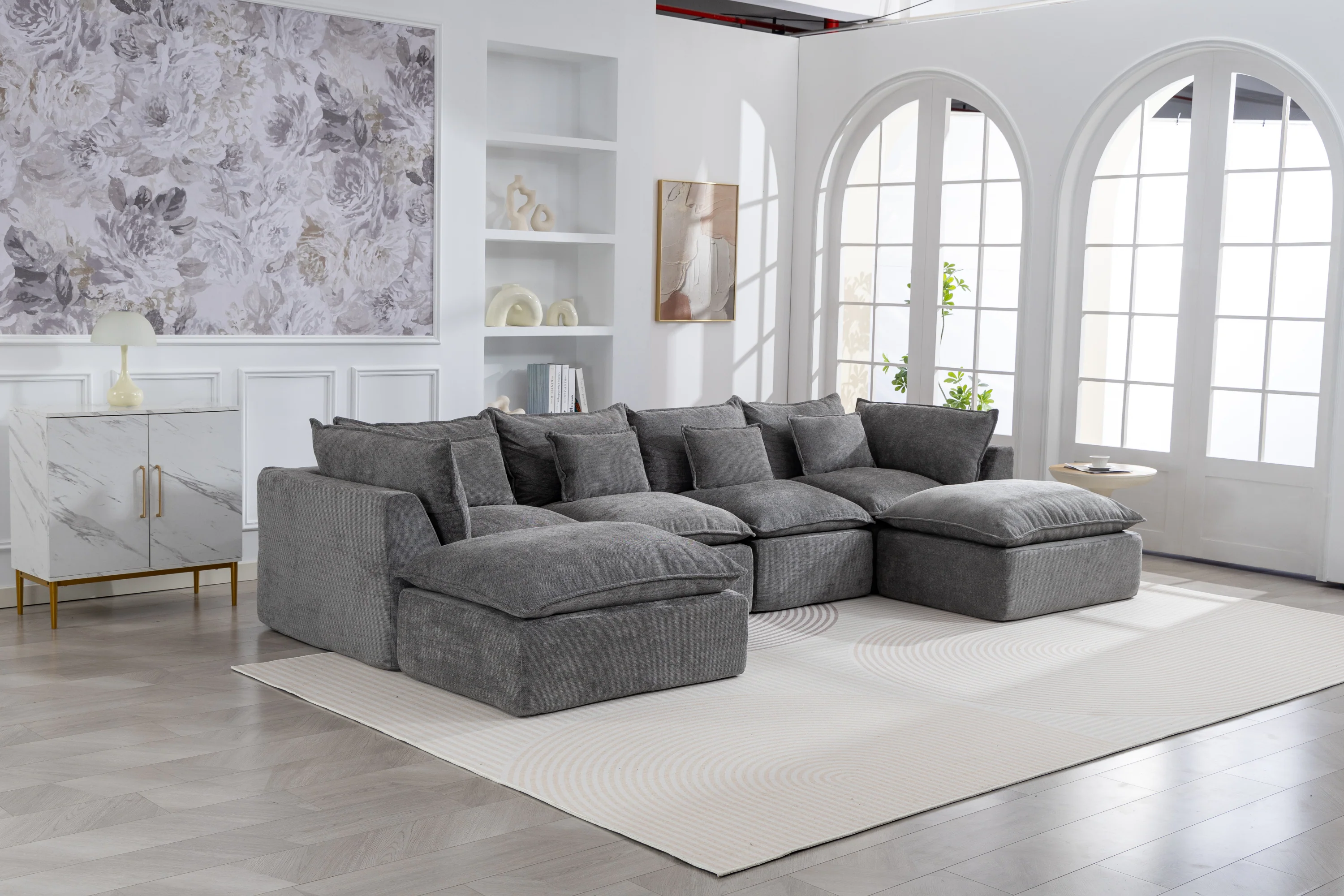 Oversized Cloud Modular 129.8"in Sectional Sofa - Image 2