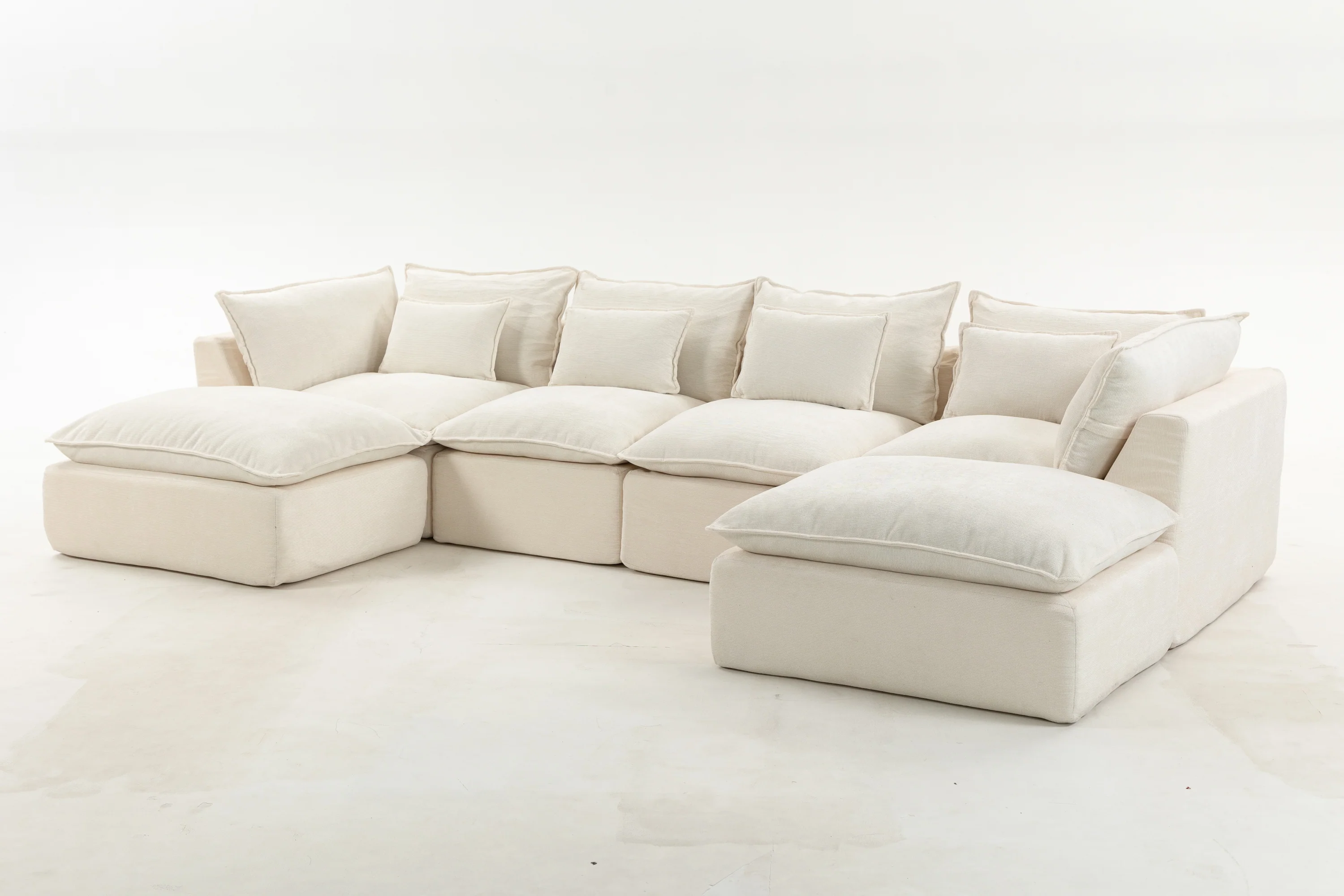 Oversized Cloud Modular 129.8"in Sectional Sofa - Image 3