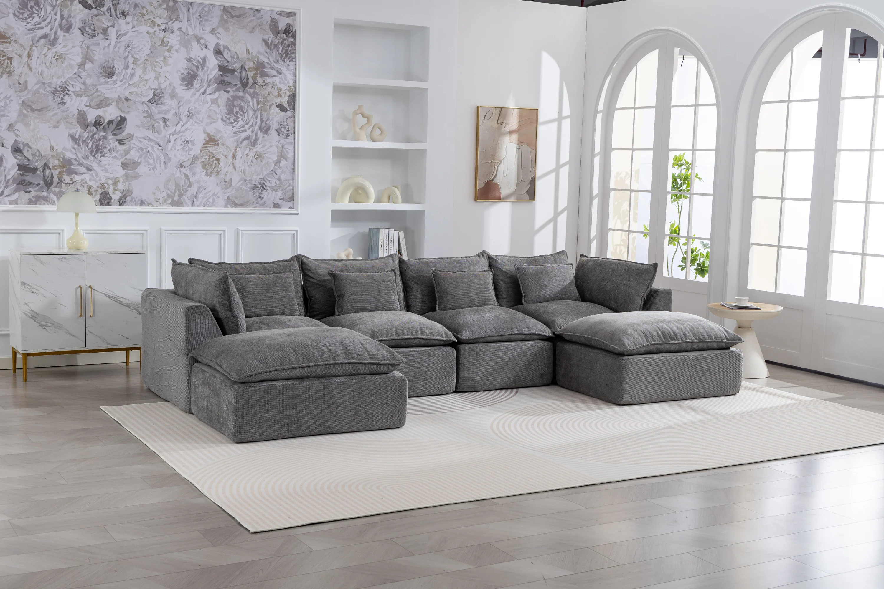Oversized Cloud Modular 129.8"in Sectional Sofa - Image 38
