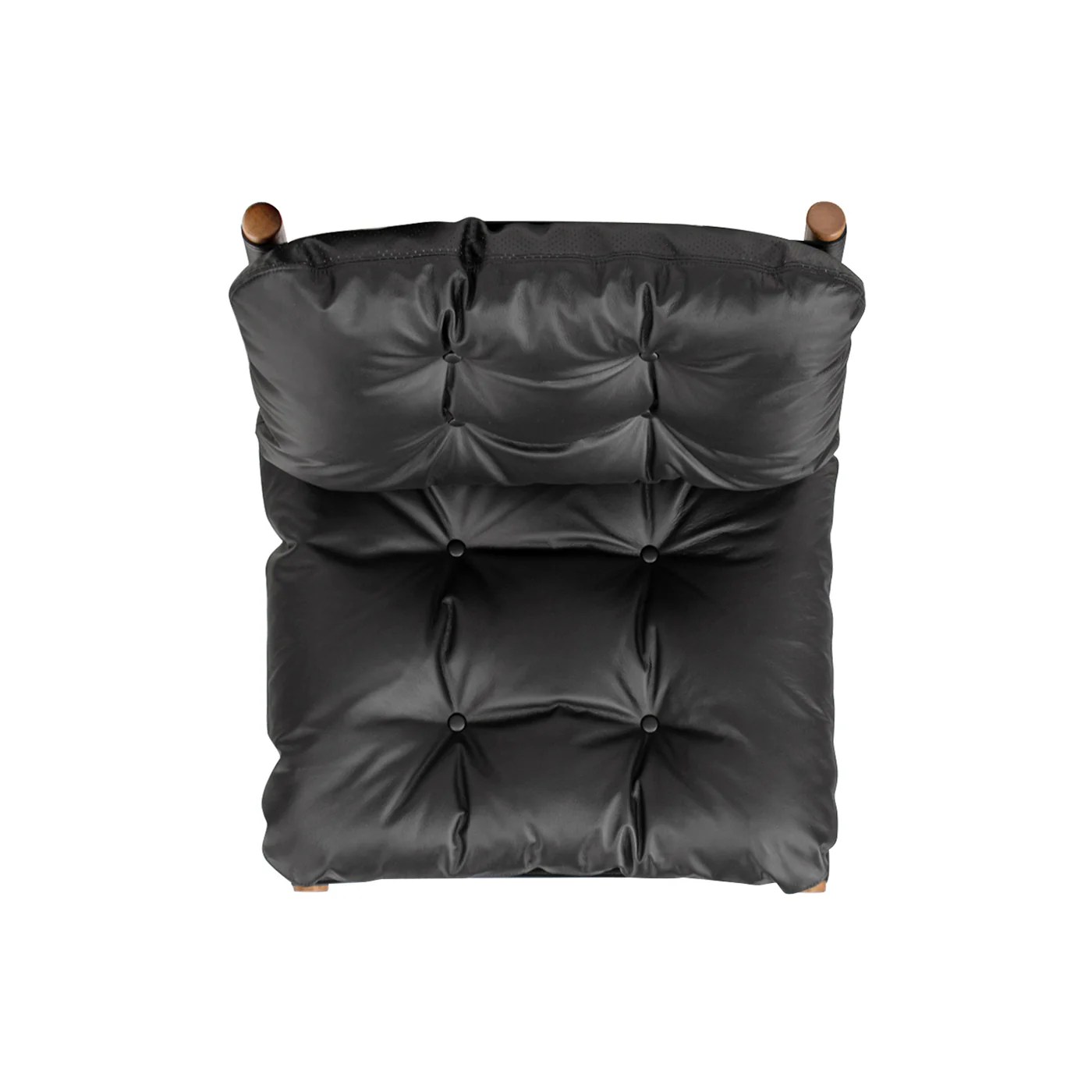 Oxford 26.5' Noir Black Leather Mid-Century Modern Accent Chair - Image 8