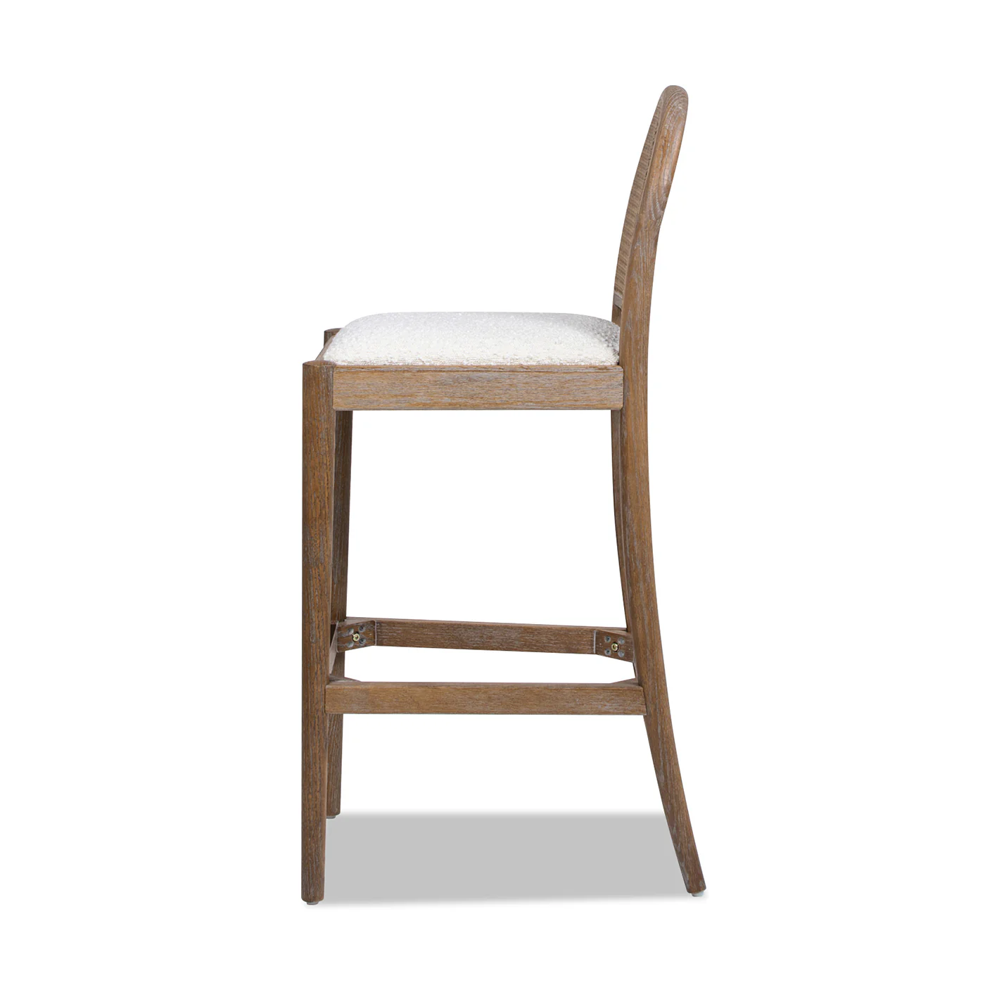 Panama Boucle 30.5' Curved Back Cane Rattan Bar Stool, Set of 2 - Image 7