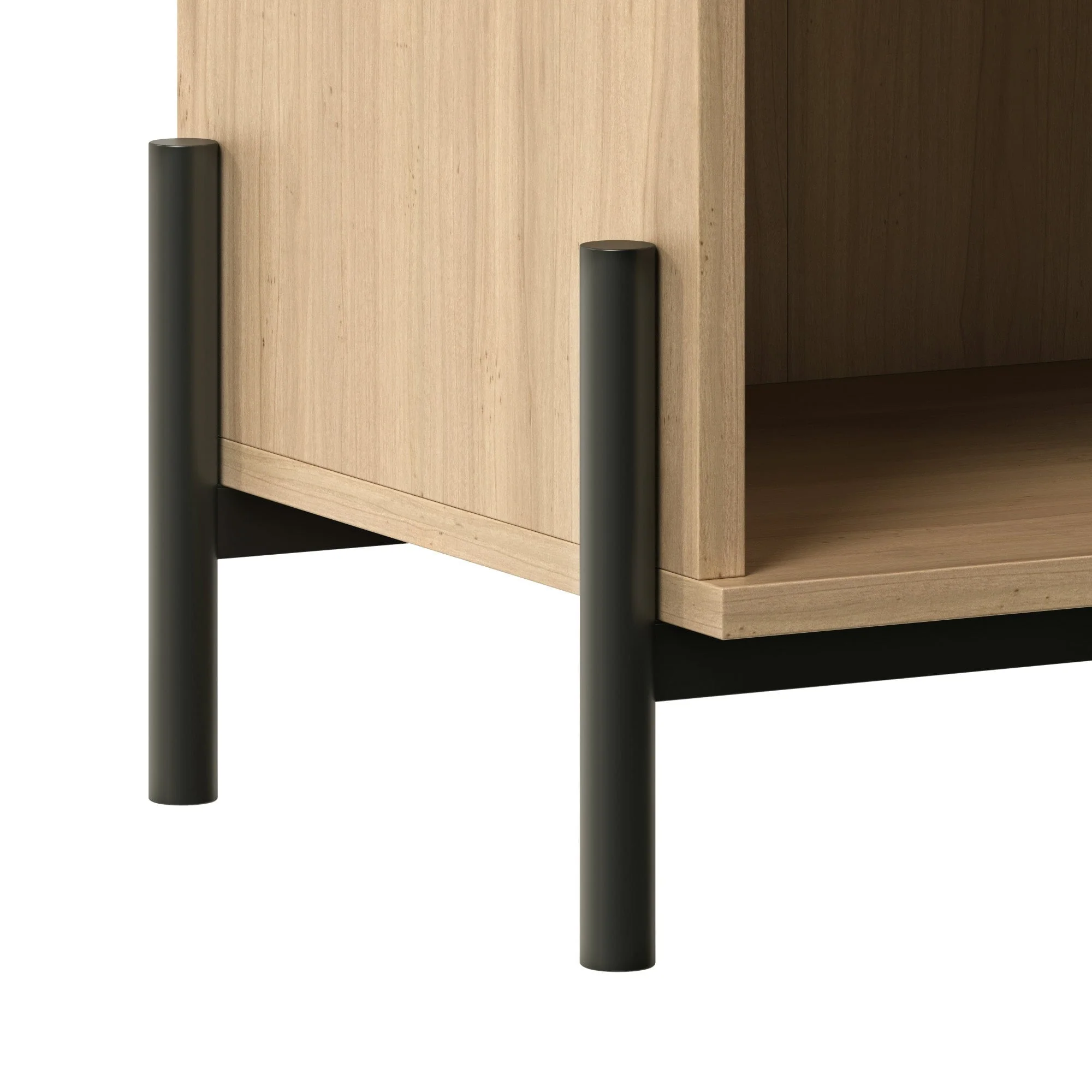 Paris Modern Scandinavian Reeded Nightstand - Image 10