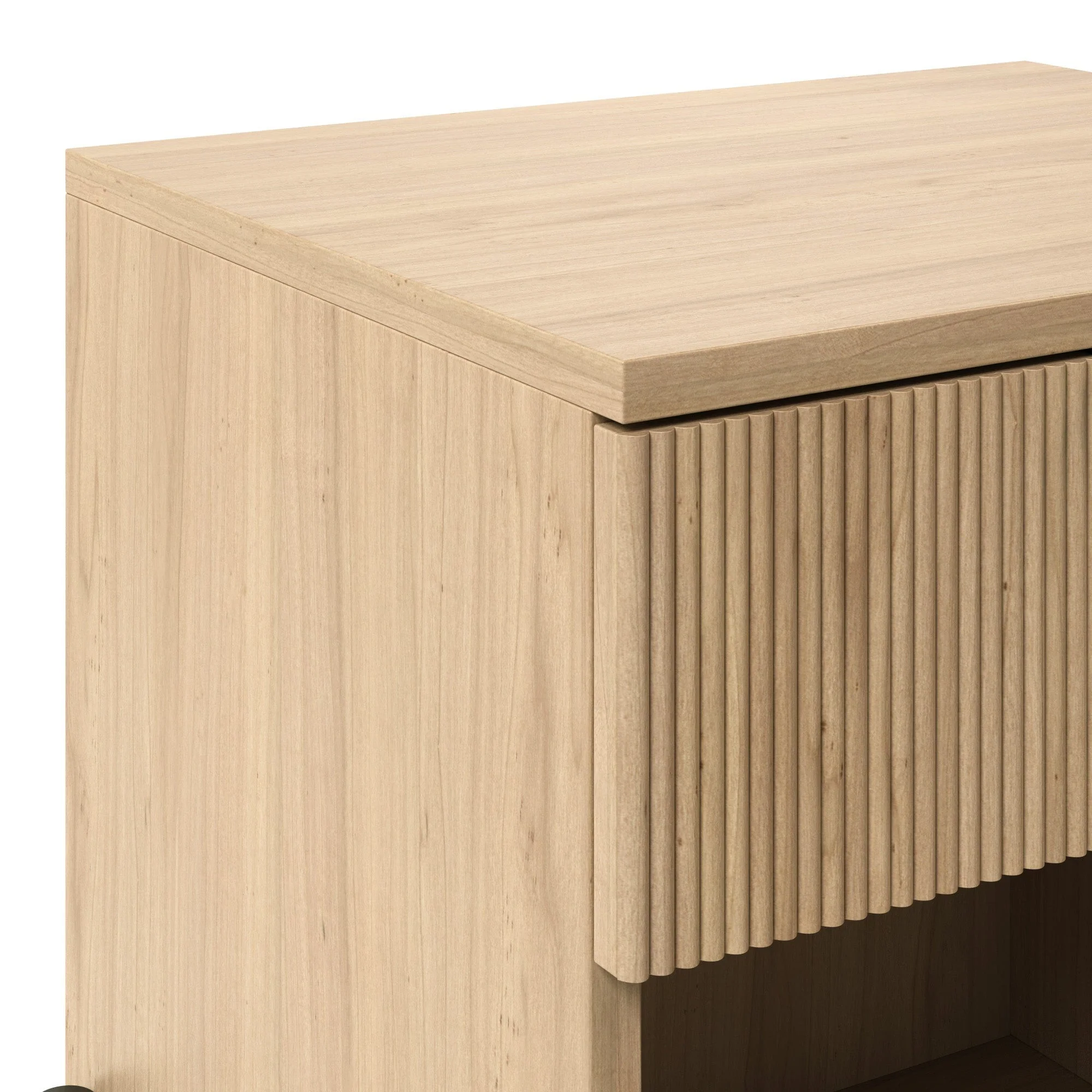 Paris Modern Scandinavian Reeded Nightstand - Image 11