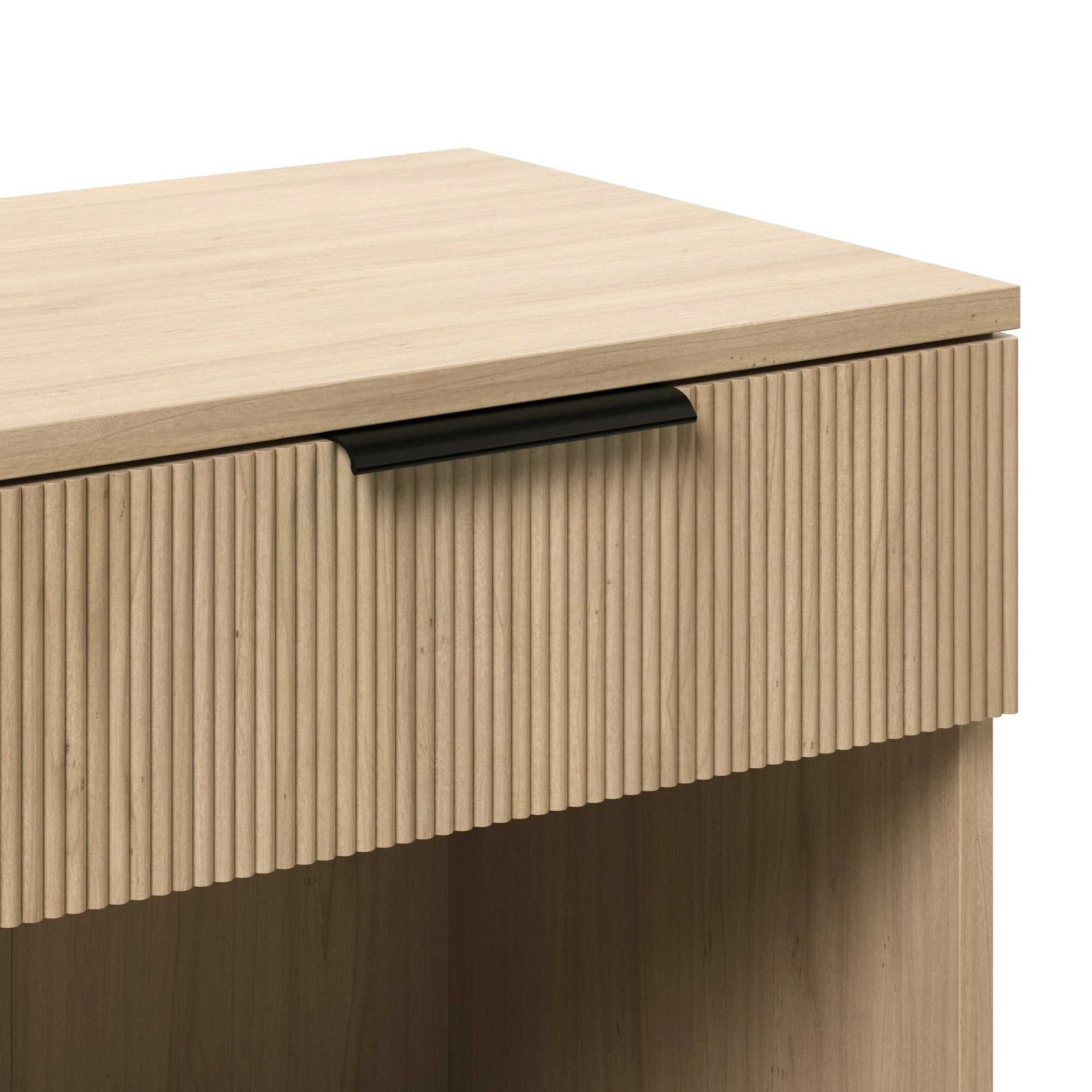 Paris Modern Scandinavian Reeded Nightstand - Image 12