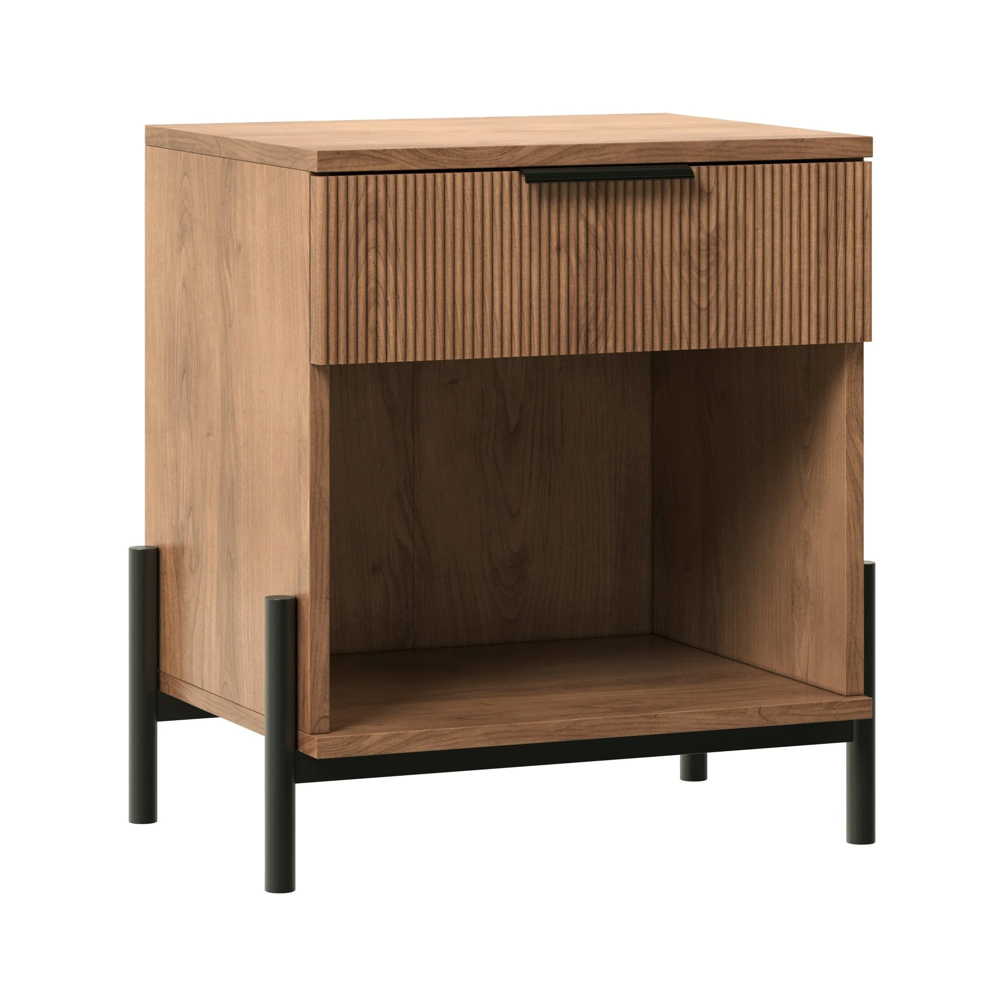 Paris Modern Scandinavian Reeded Nightstand - Image 16