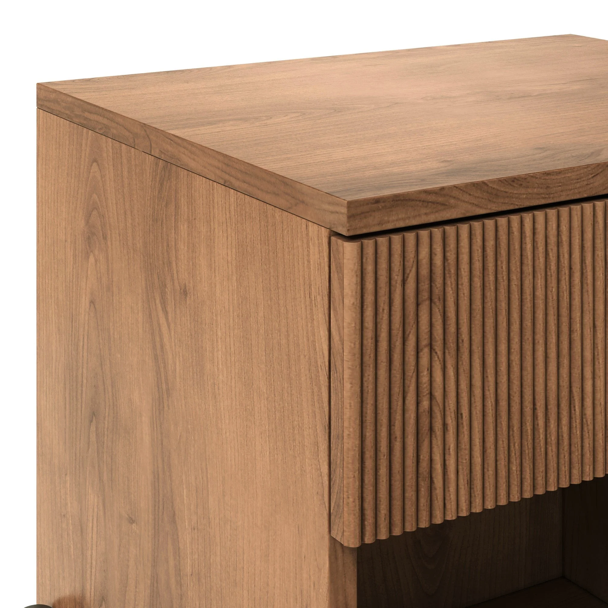 Paris Modern Scandinavian Reeded Nightstand - Image 19
