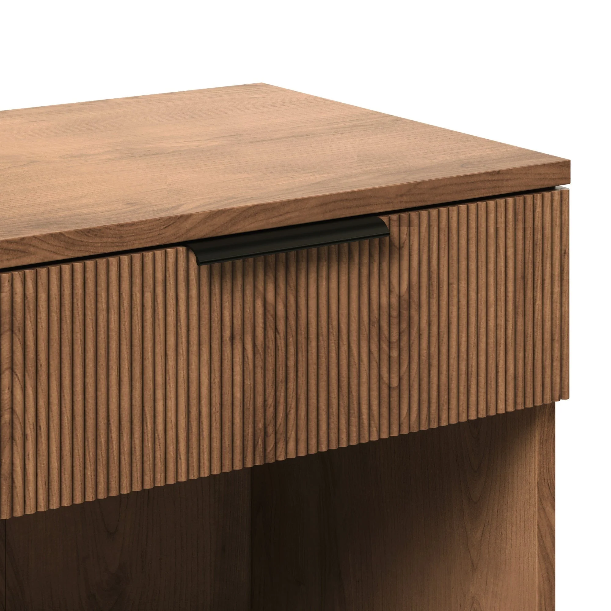 Paris Modern Scandinavian Reeded Nightstand - Image 23