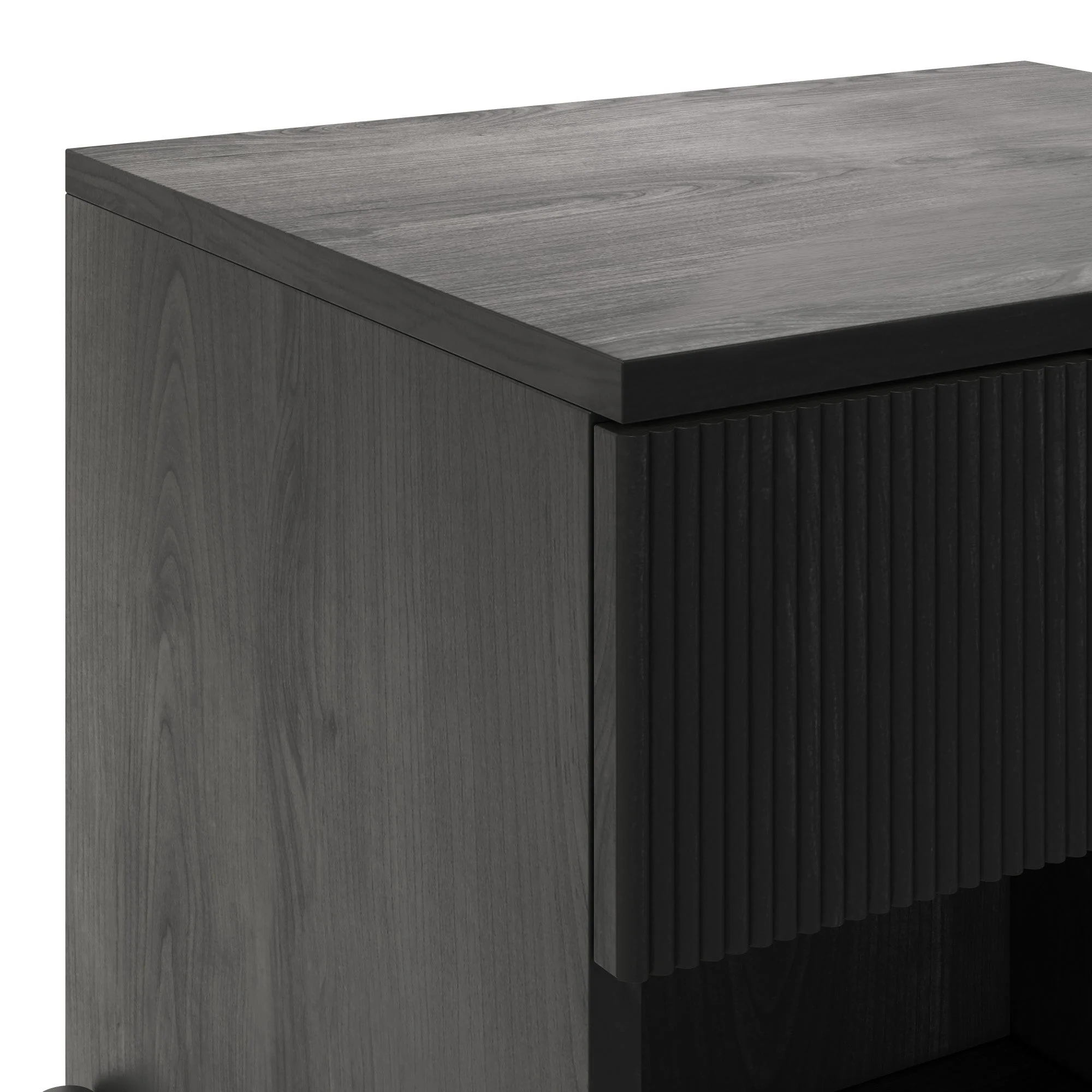 Paris Modern Scandinavian Reeded Nightstand - Image 31