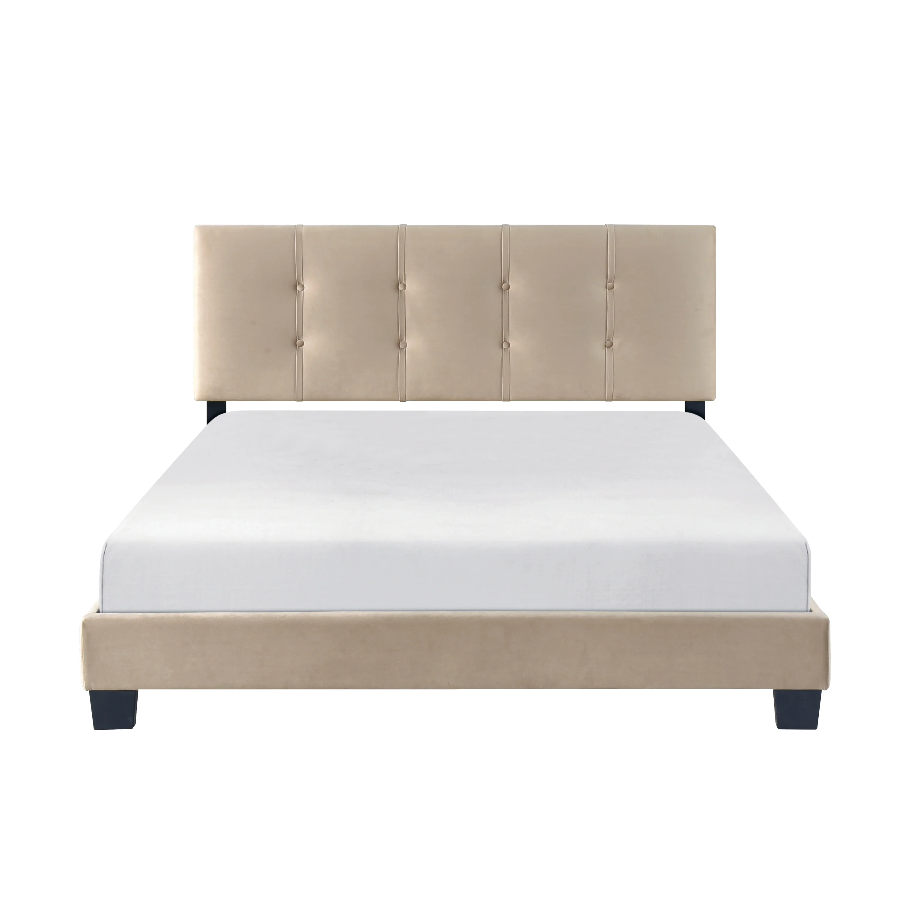 Walker Edison | Queen Velvet Platform Bed - Image 2