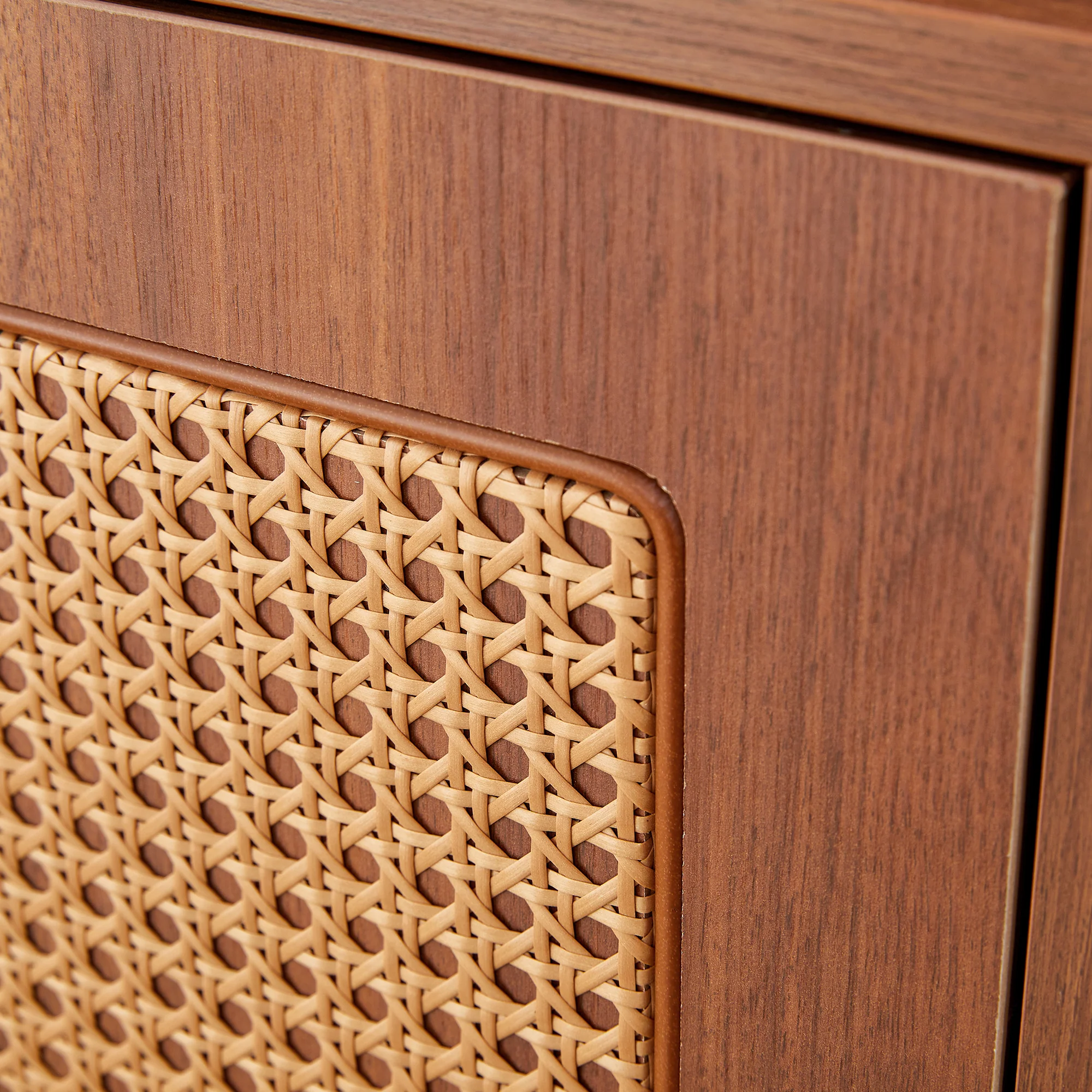 Walker Edison | Rattan Modern Minimalist Entryway Storage Cabinet - Image 16