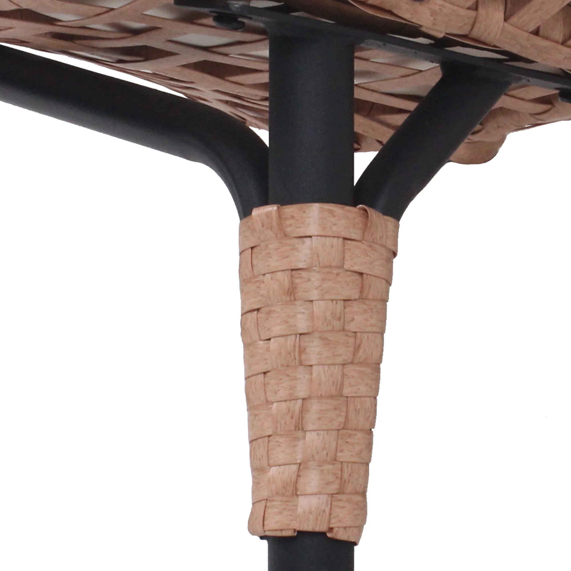 Rattan Outdoor Indoor Elegant Arc Back Hanging Egg Chair - Image 7