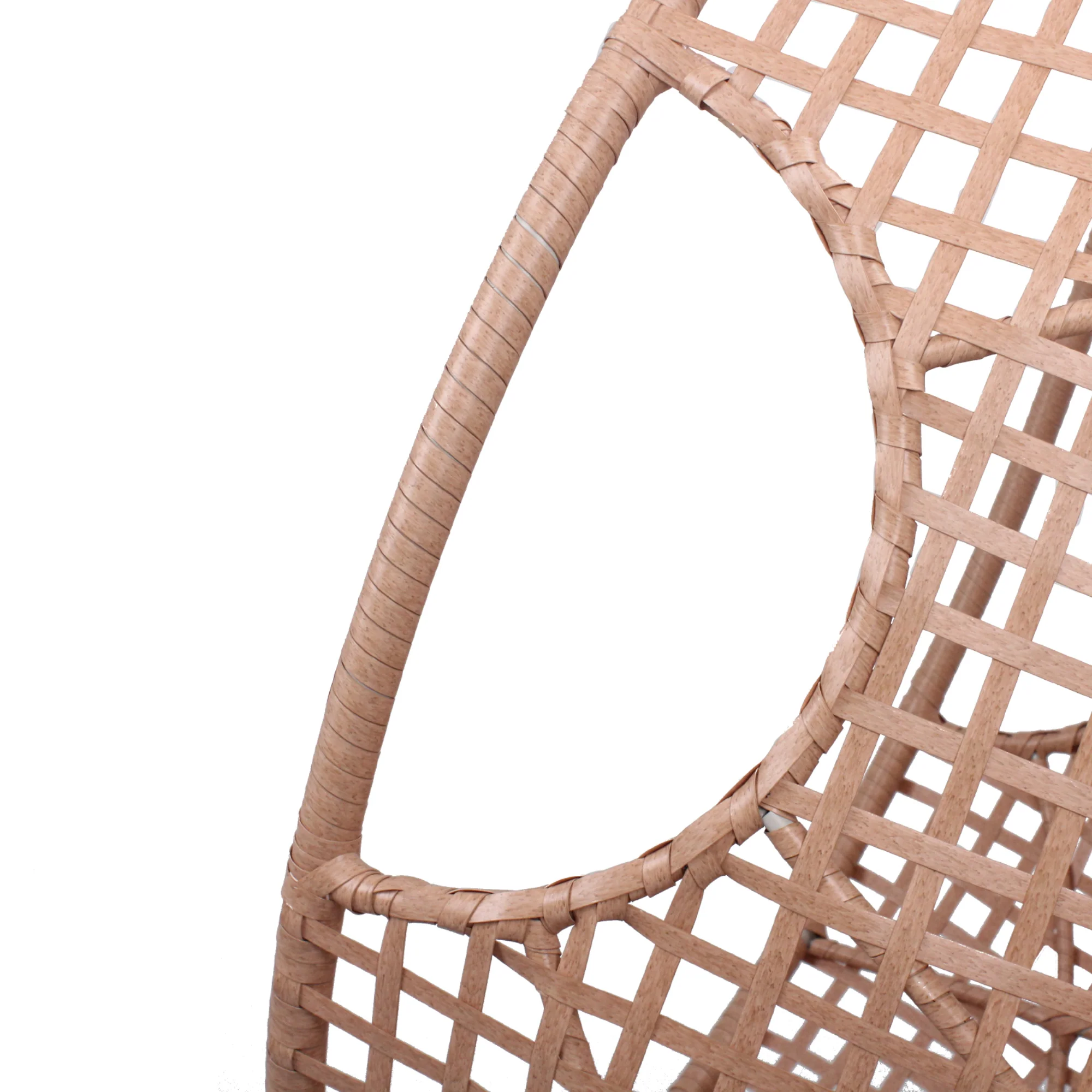 Rattan Outdoor Indoor Elegant Arc Back Hanging Egg Chair - Image 9