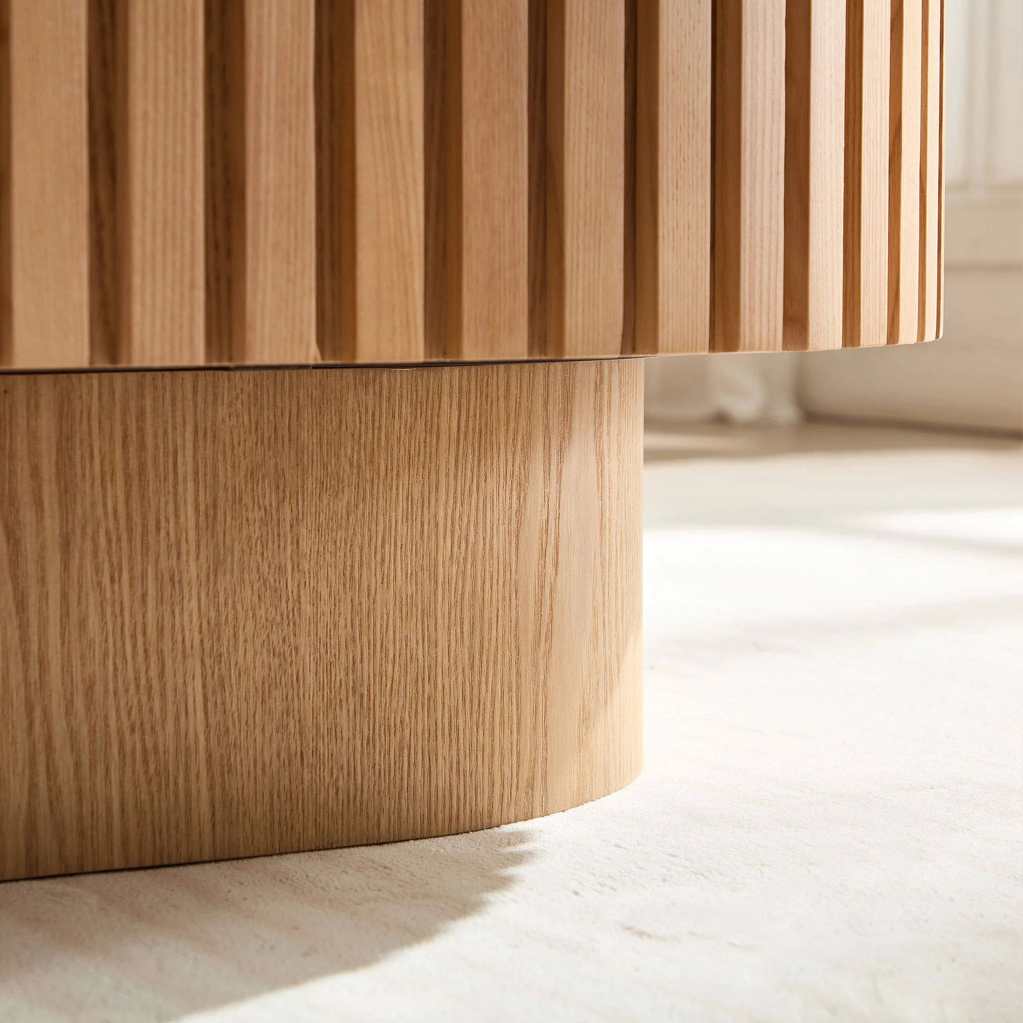 Walker Edison | Reeded Modern Handcraft Coffee Table - Image 3