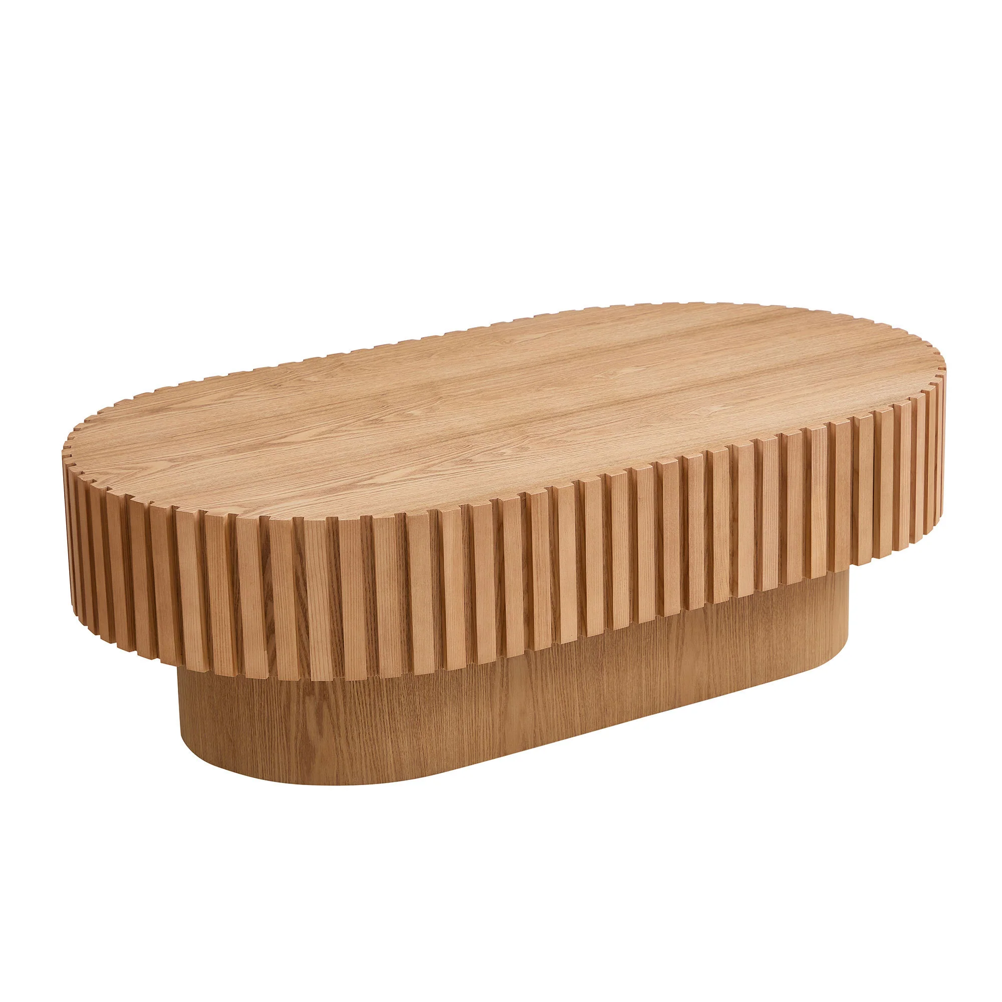 Walker Edison | Reeded Modern Handcraft Coffee Table - Image 5