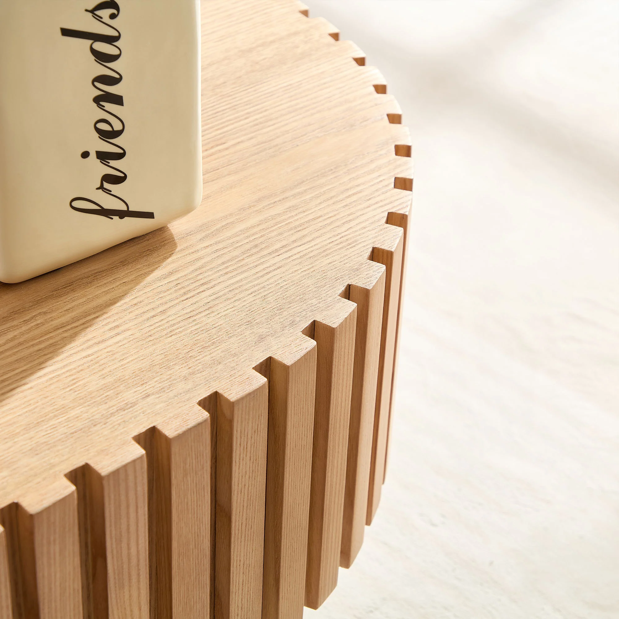 Walker Edison | Reeded Modern Handcraft Coffee Table - Image 8