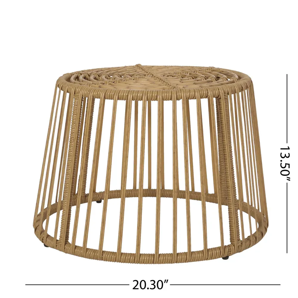 Walker Edison | Retro Wicker Outdoor Chat Set - Image 7