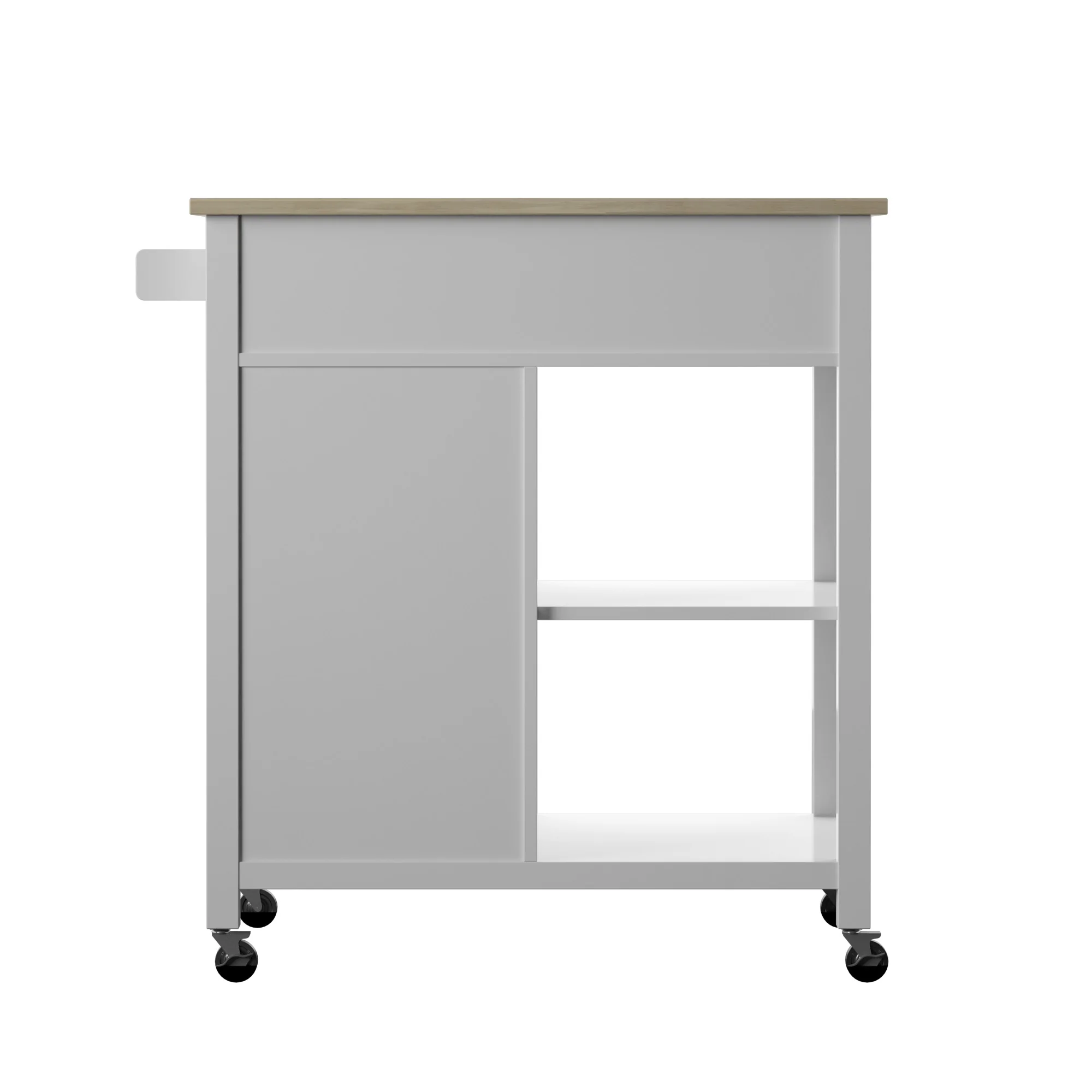 Compact Rolling Kitchen Island Cart with Storage - Image 15