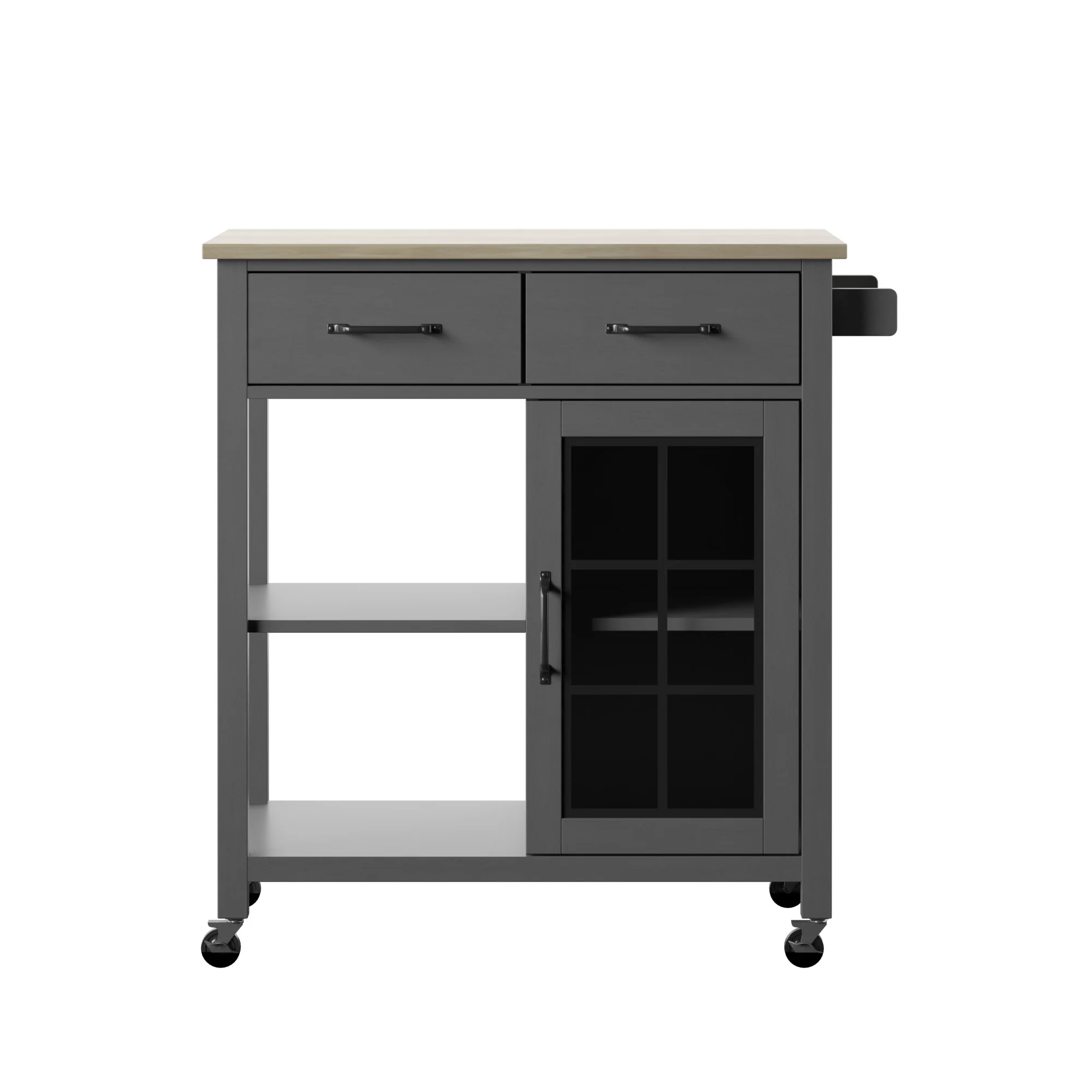 Compact Rolling Kitchen Island Cart with Storage - Image 23