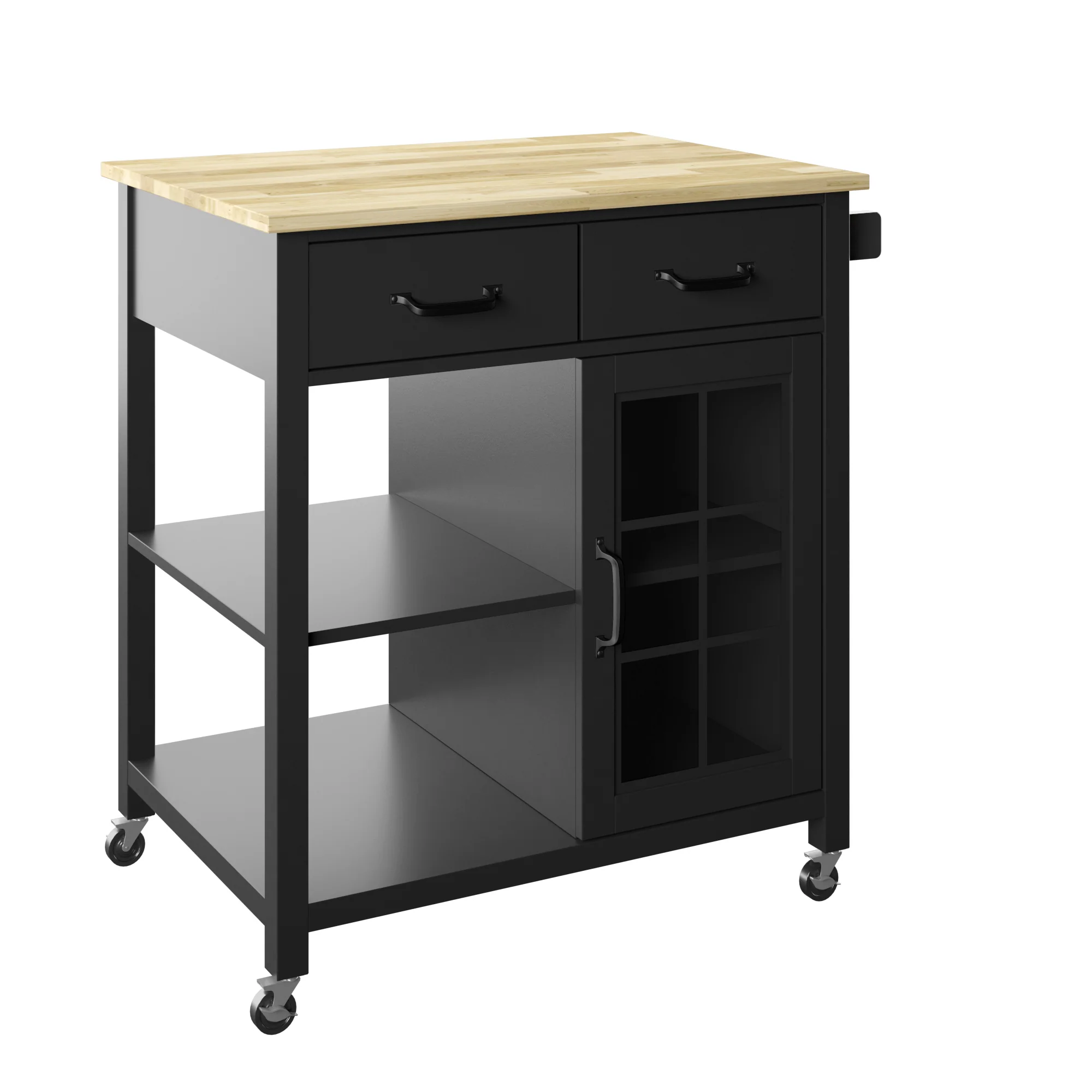 Compact Rolling Kitchen Island Cart with Storage - Image 7