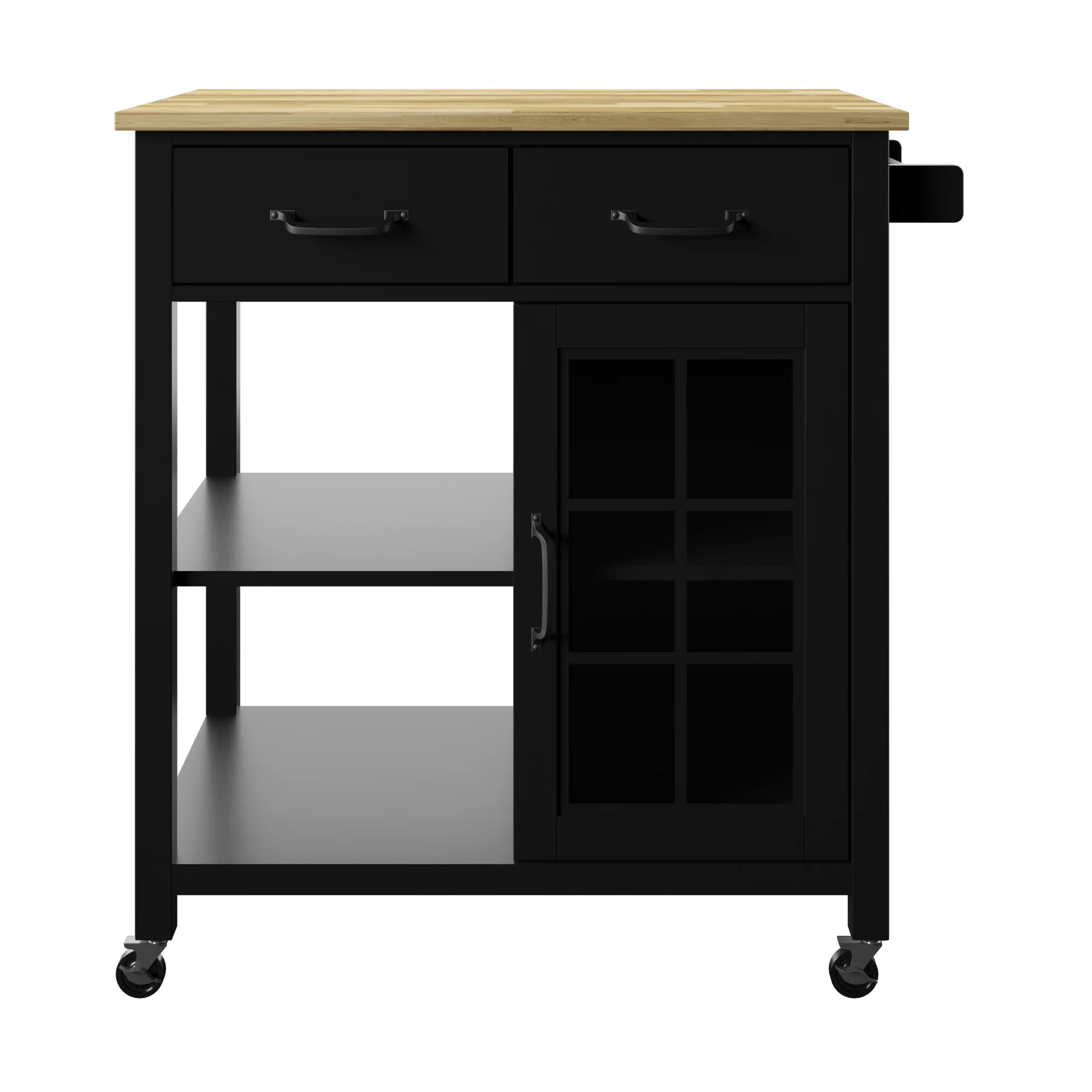 Compact Rolling Kitchen Island Cart with Storage - Image 8