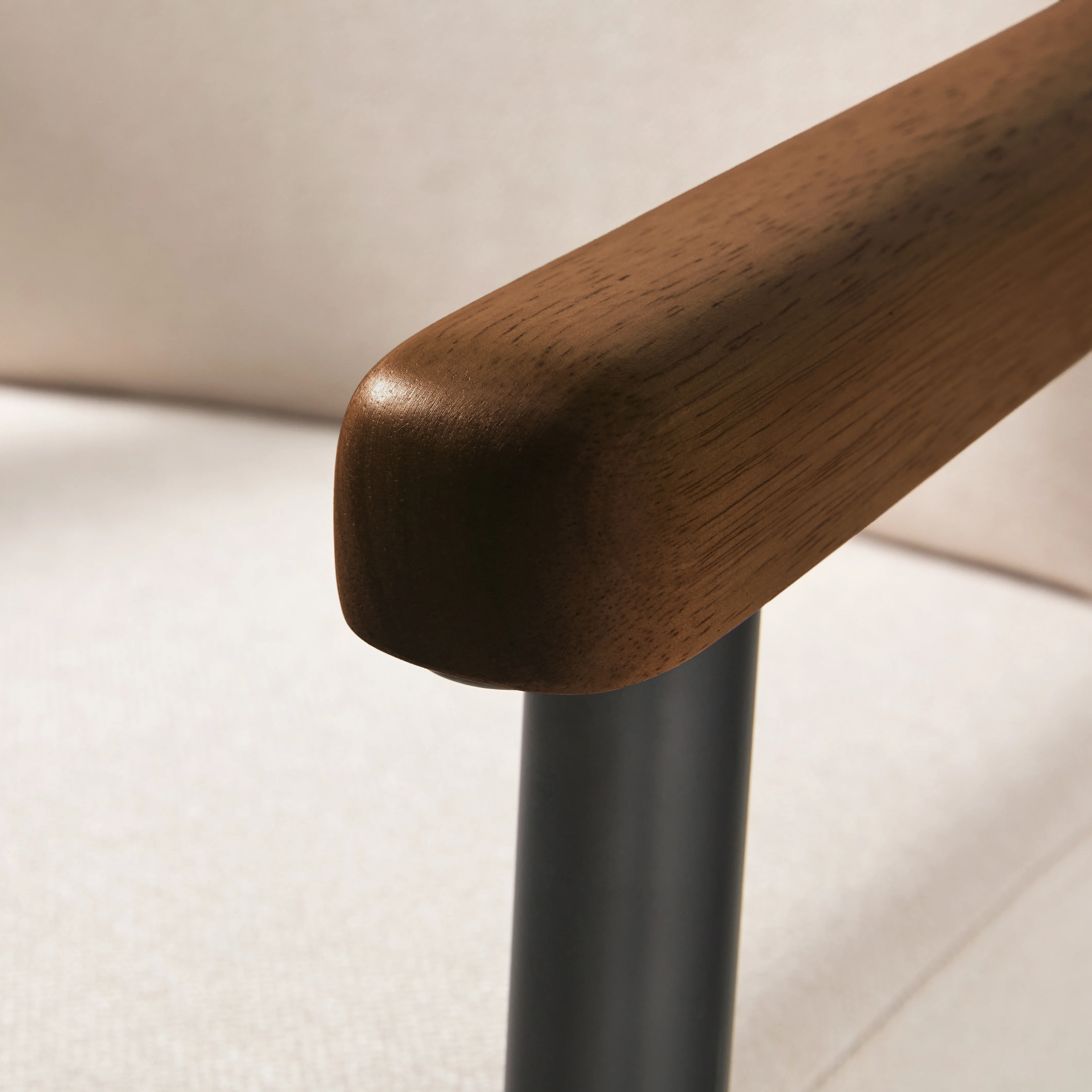 Samantha Modern Curved Wood and Metal Upholstered Dining Chair, Set of 2 - Image 27