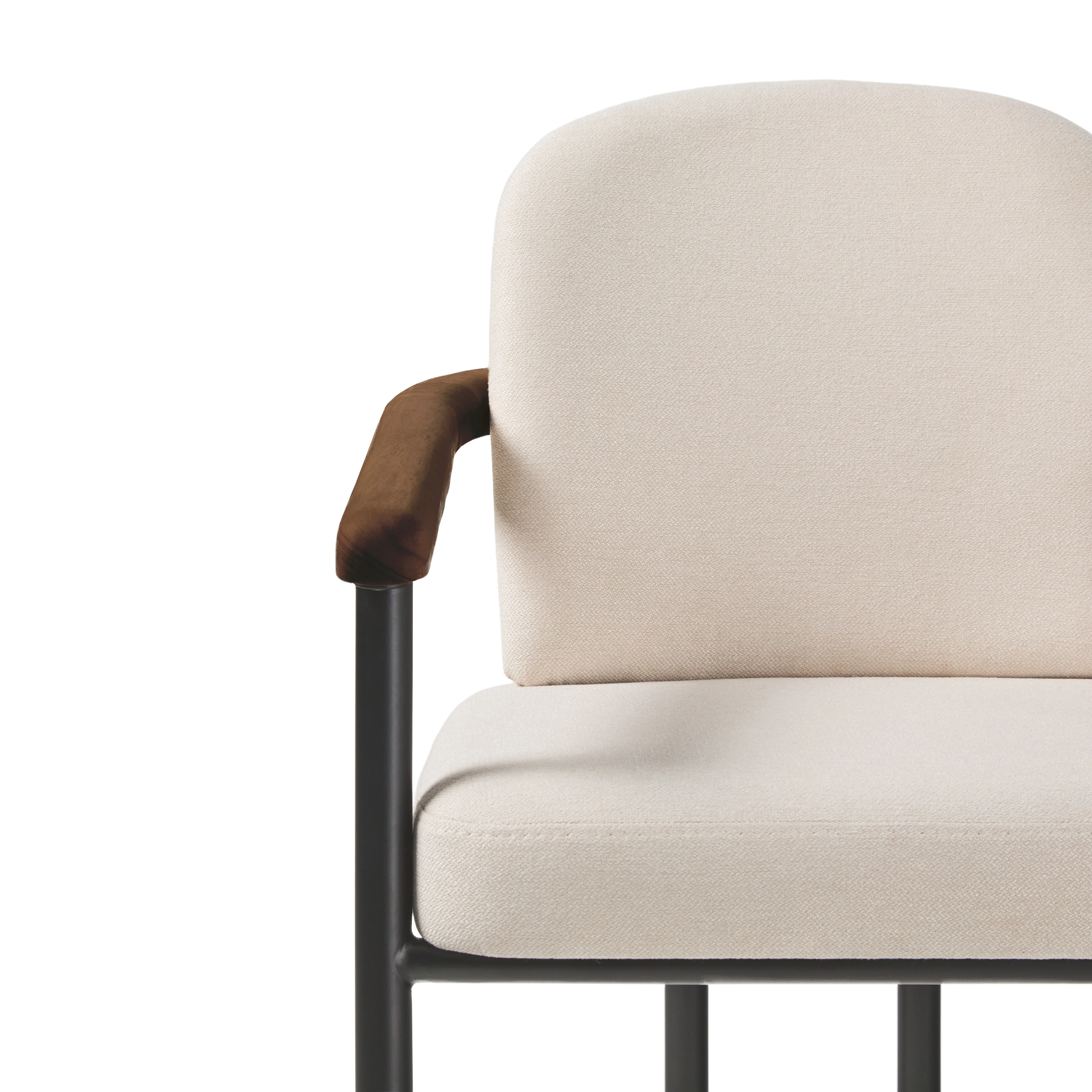 Samantha Modern Curved Wood and Metal Upholstered Dining Chair, Set of 2 - Image 29