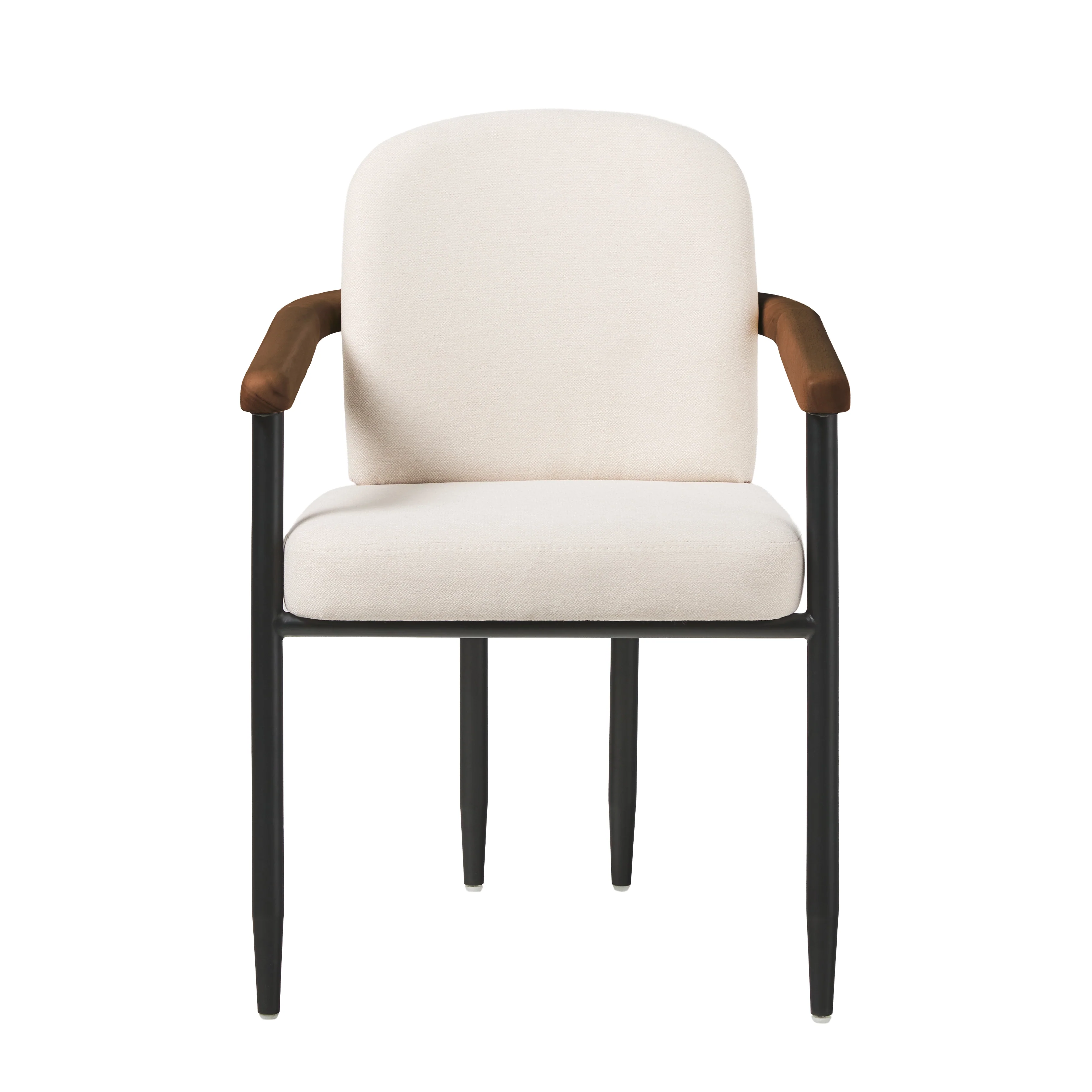 Samantha Modern Curved Wood and Metal Upholstered Dining Chair, Set of 2 - Image 32