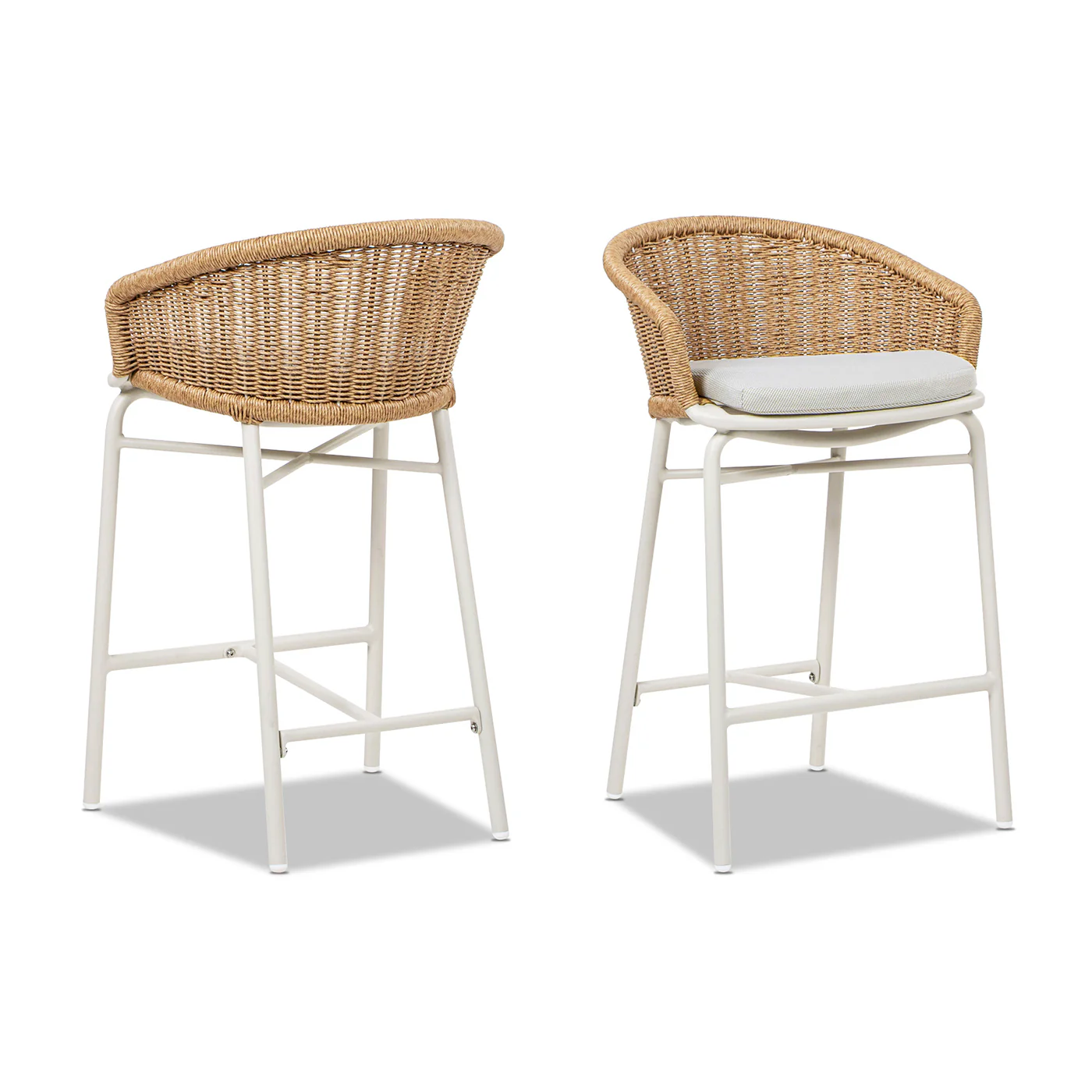 Santorini 28' Wicker Back Outdoor Bar Stool, Set of 2 - Image 5