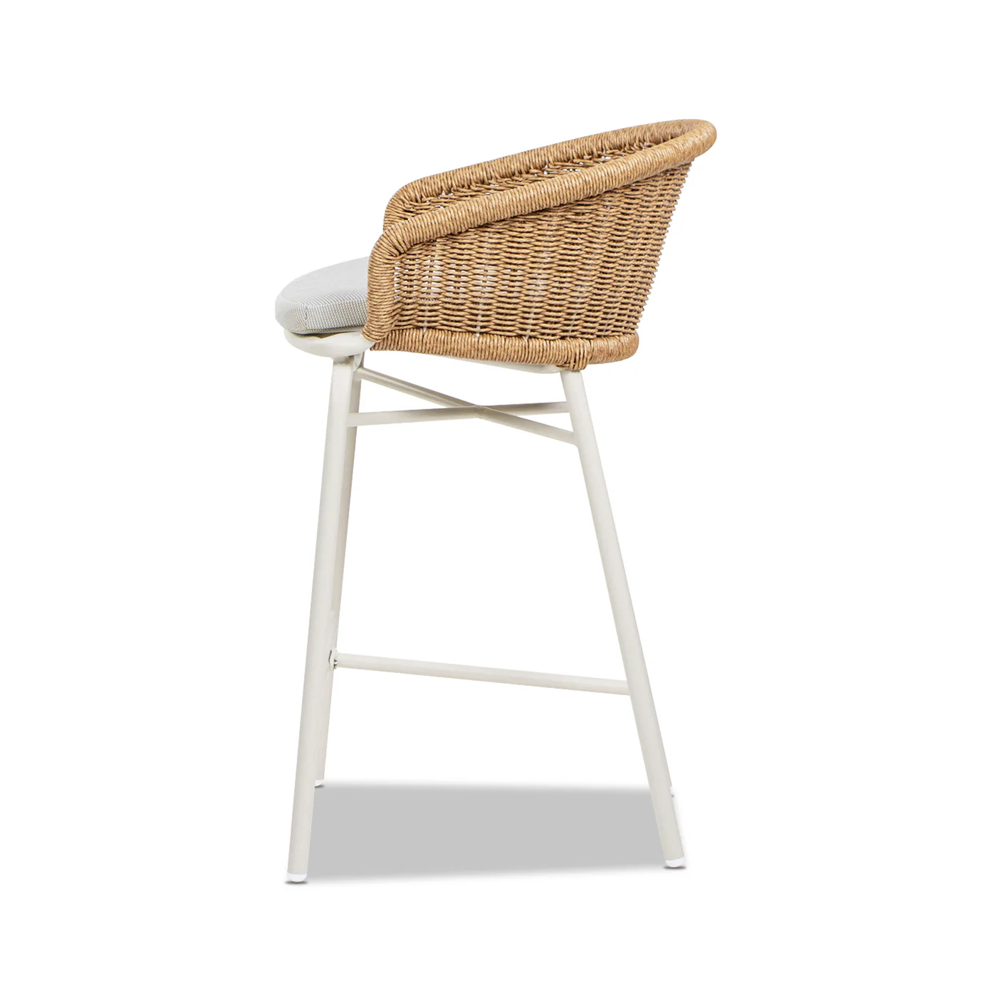 Santorini 28' Wicker Back Outdoor Bar Stool, Set of 2 - Image 6