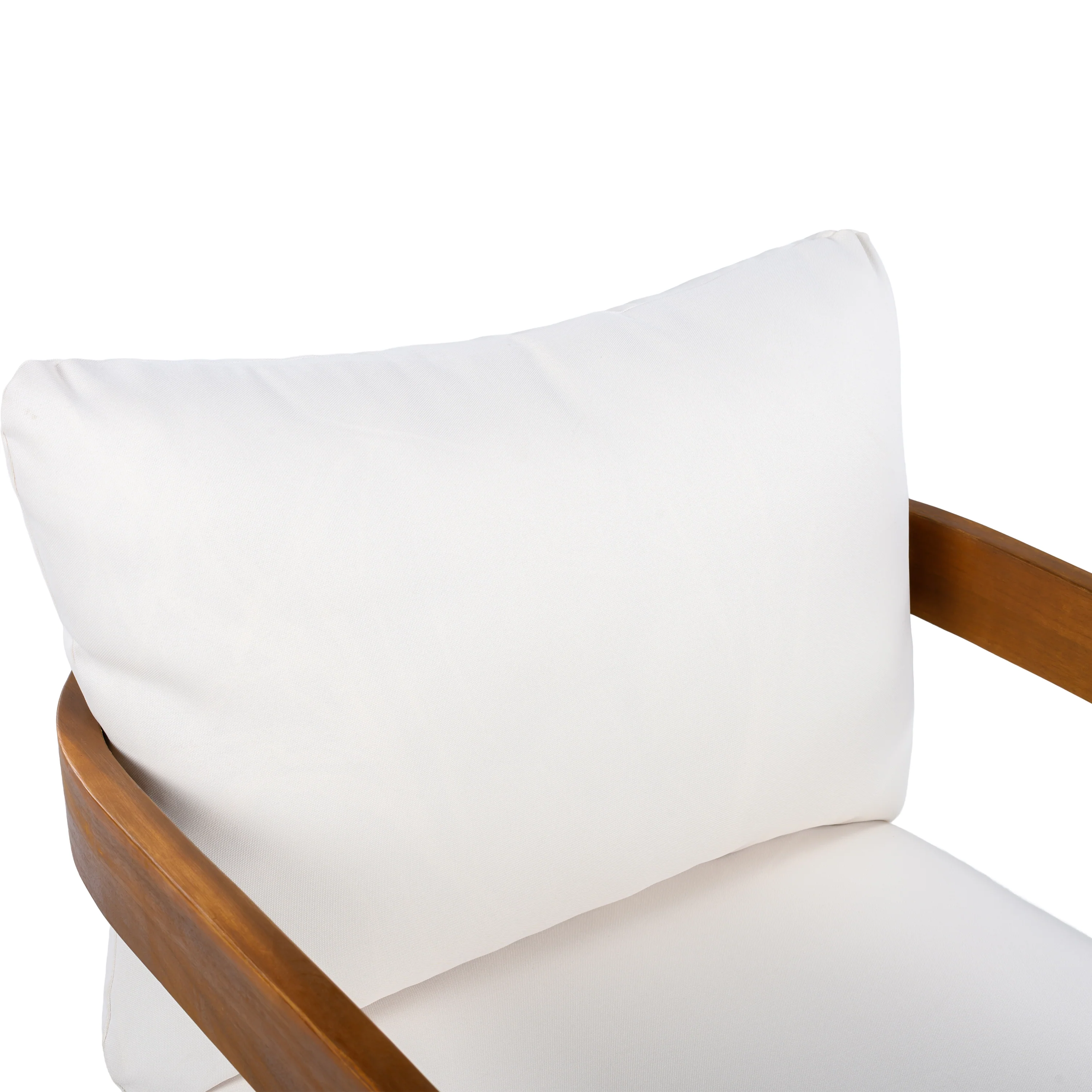Walker Edison | Set of 2 Premium Acacia Wood Curve Design Outdoor Club Chairs - Image 8