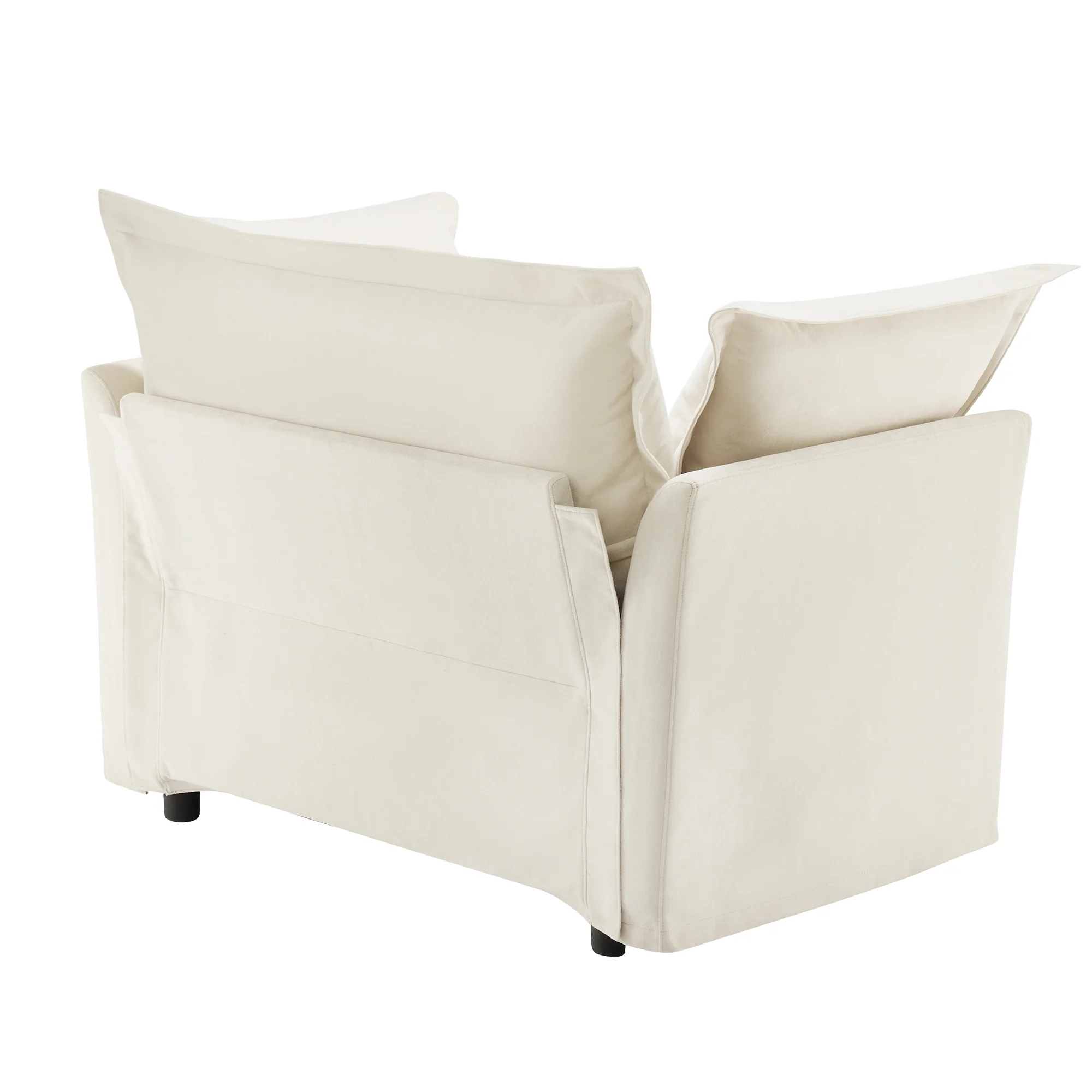 Walker Edison | Slip-covered Deep Seat Comfy Accent Chair - Image 9
