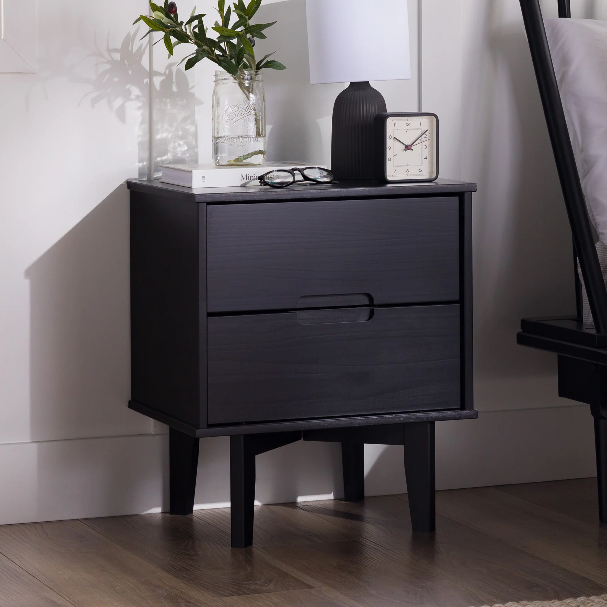 Sloane Mid Century Modern Solid Wood Nightstand - Image 10