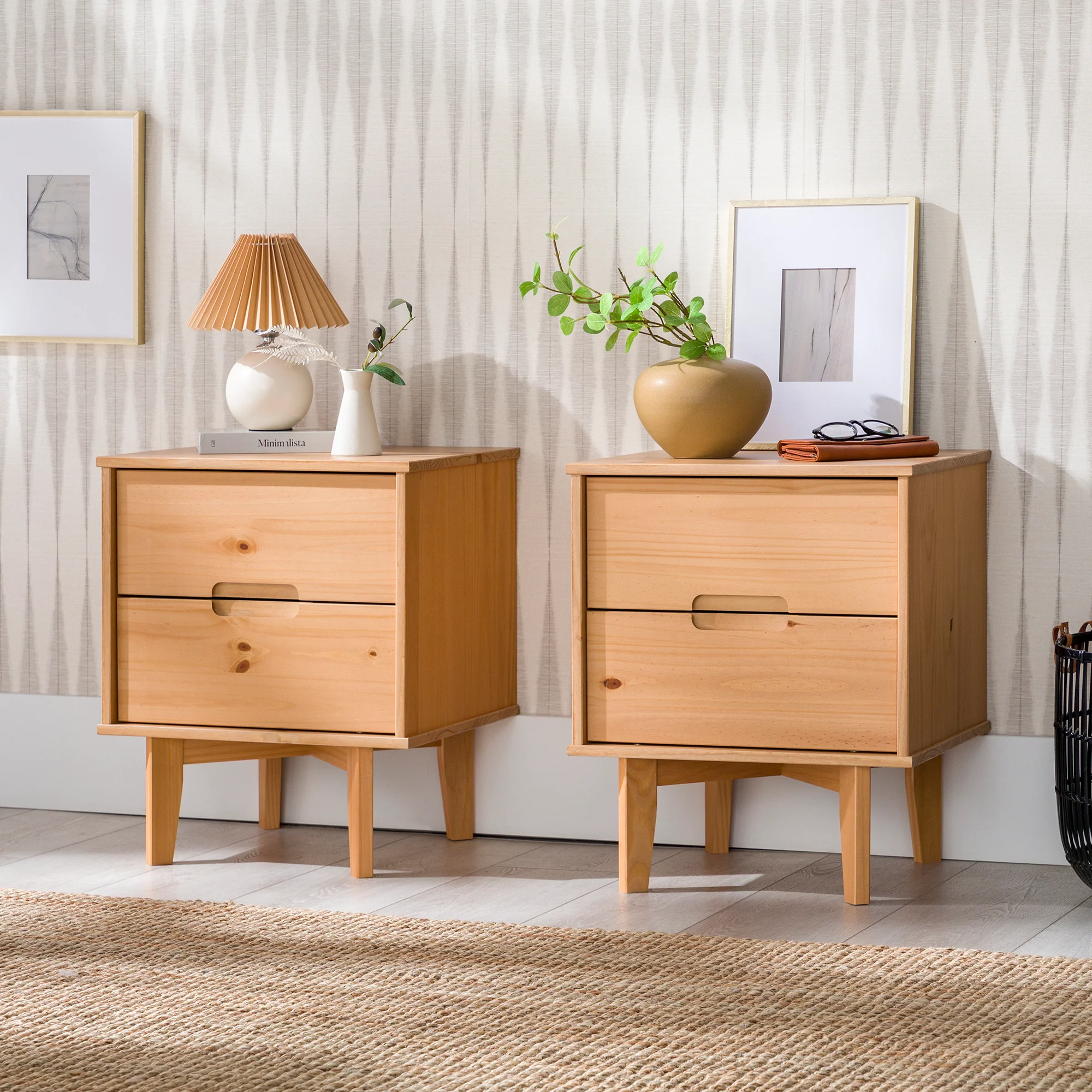 Sloane Mid Century Modern Solid Wood Nightstand - Image 30