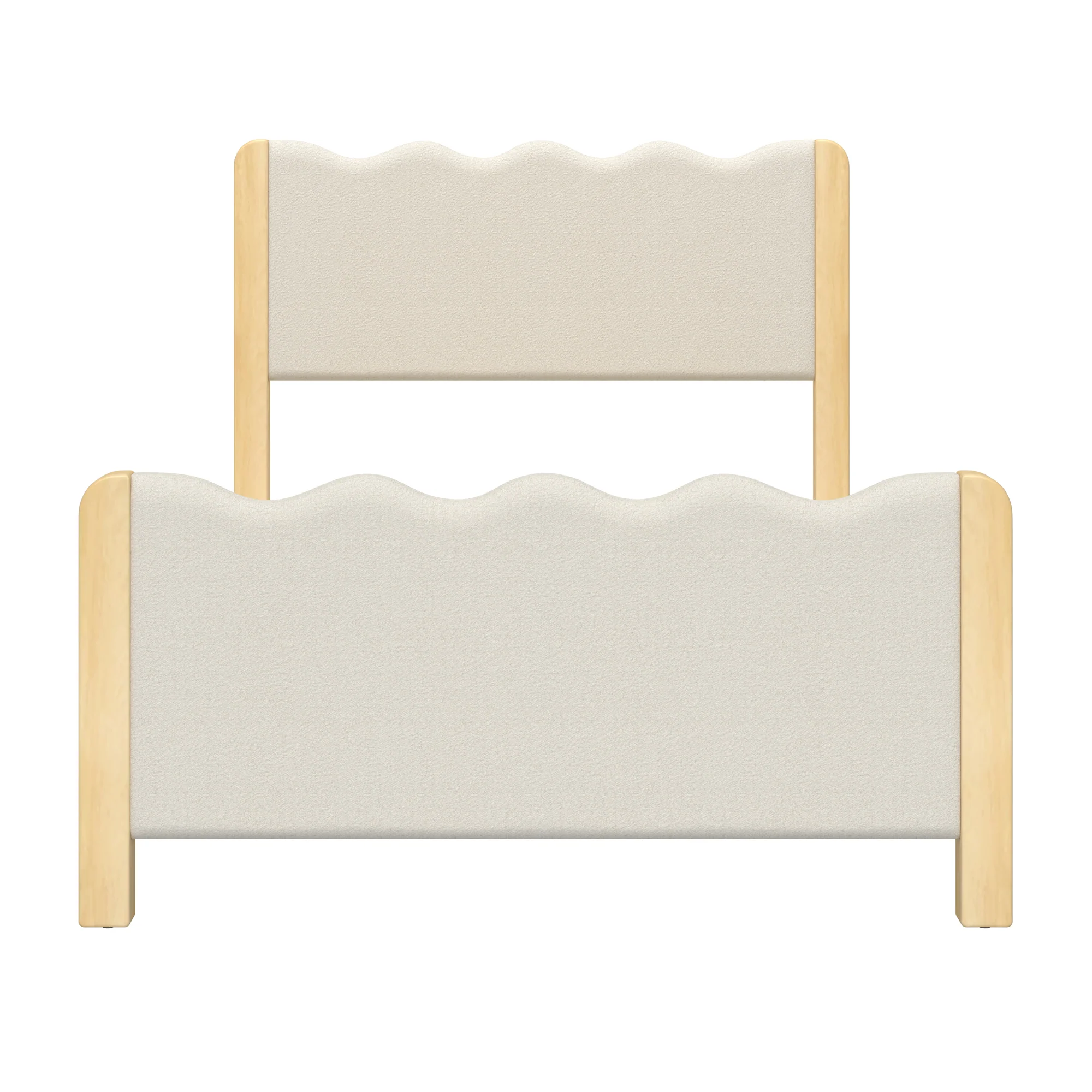 Suri Modern Wavy Boucle Upholstered Twin Bed - Image 11