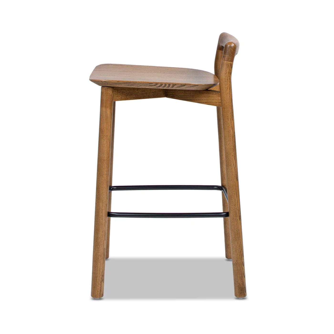 Sven 26.5' Modern Minimalist Low Back Wood Counter Stool - Image 11