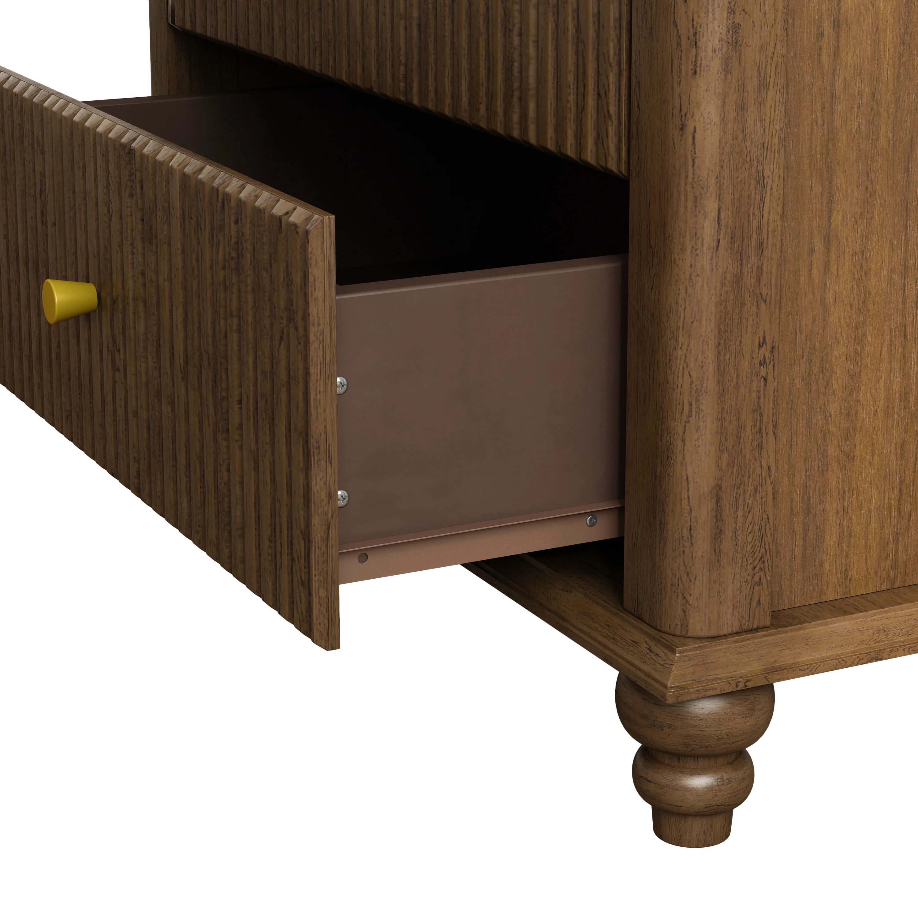 Tall Modern 45" Fluted 5 Drawer Dresser Chest - Image 13