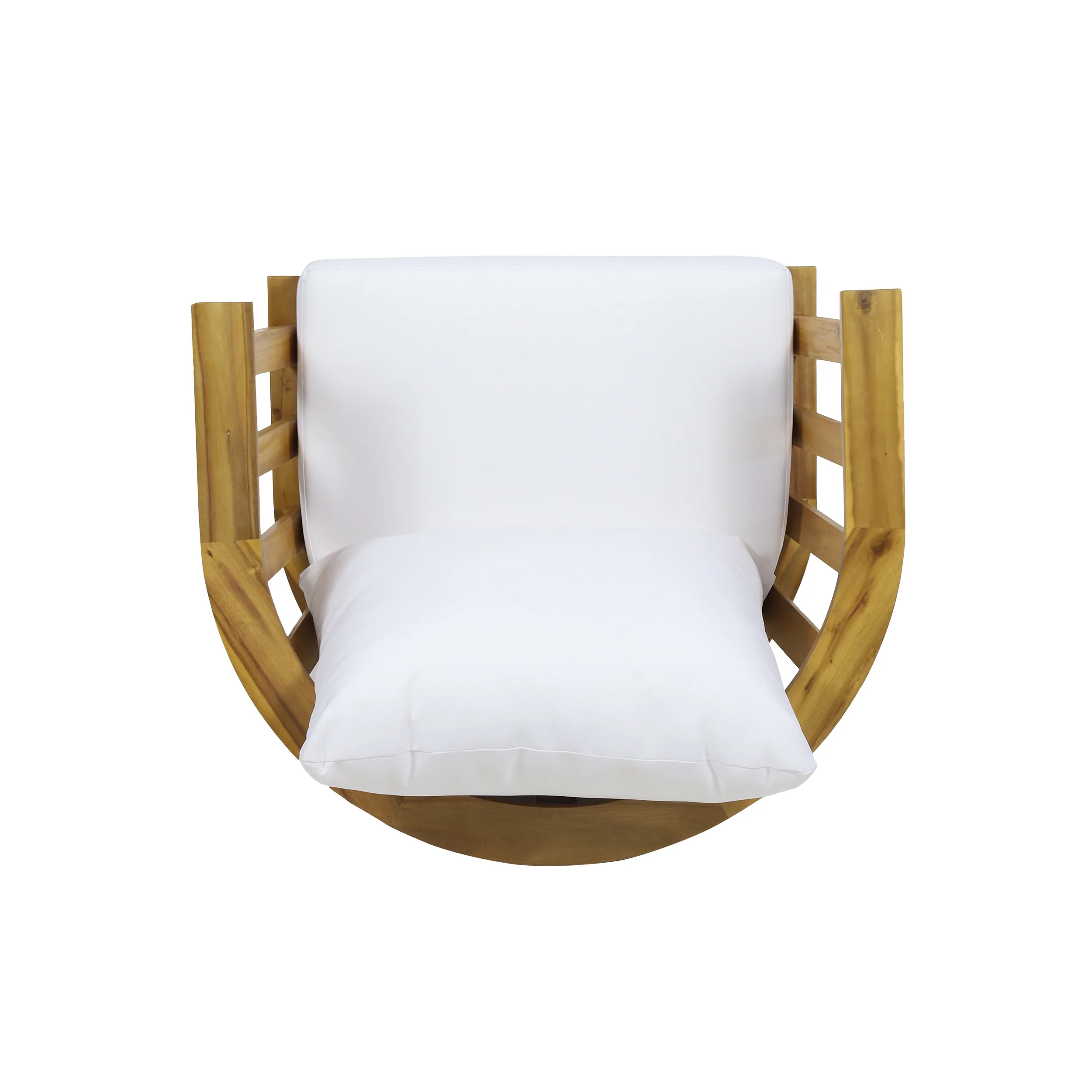 Walker Edison | Teak Acacia Wood Outdoor Patio Club Chair Set of 2 - Image 13