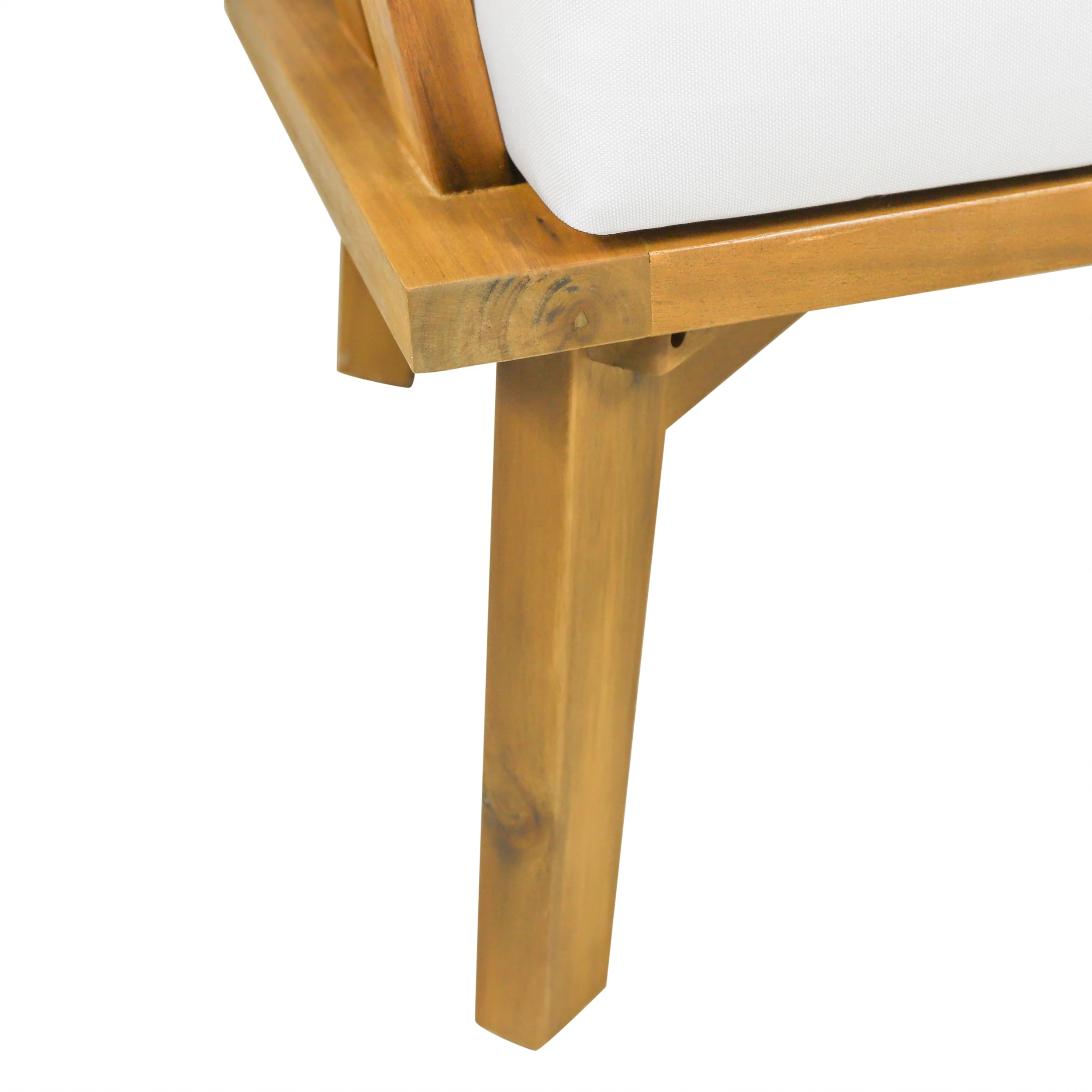 Walker Edison | Teak Acacia Wood Outdoor Patio Club Chair Set of 2 - Image 16
