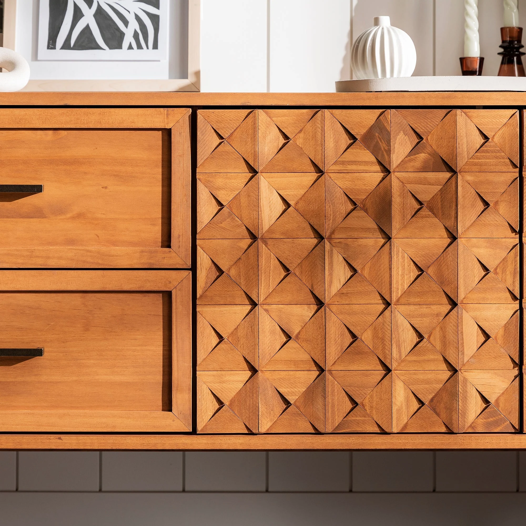 Tessa Solid Wood Prism Sideboard / TV Stand - Image 5