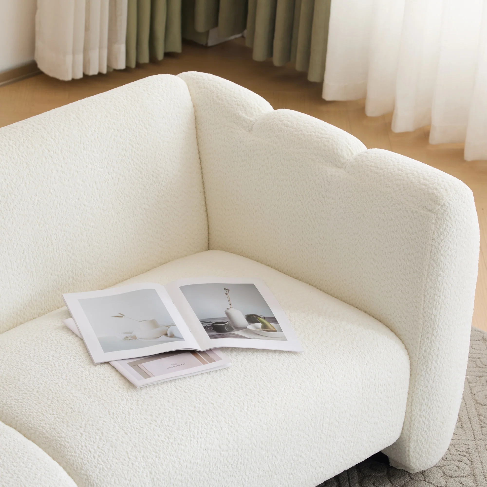 Tonson Wave Design Boucle Sofa - Image 10
