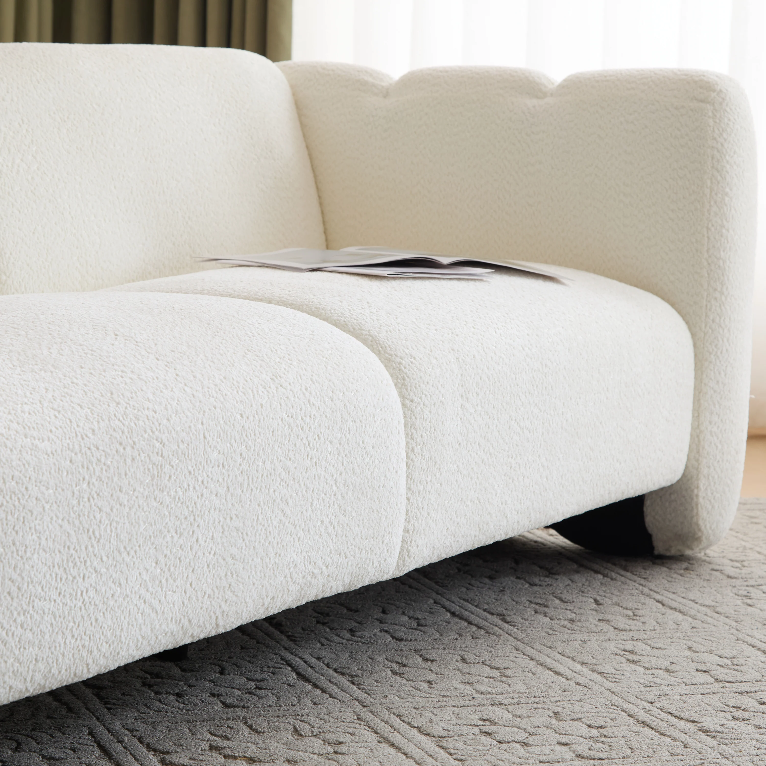 Tonson Wave Design Boucle Sofa - Image 4