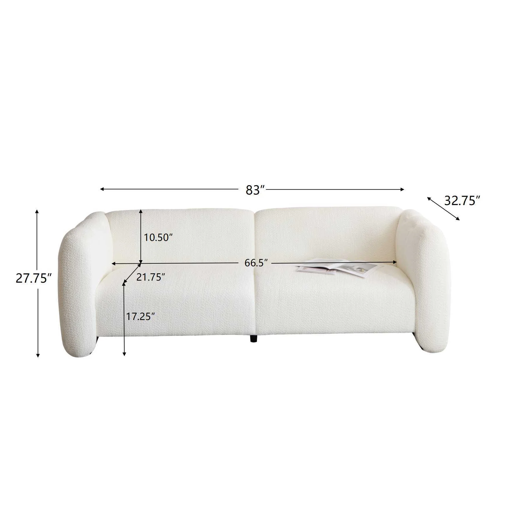 Tonson Wave Design Boucle Sofa - Image 6