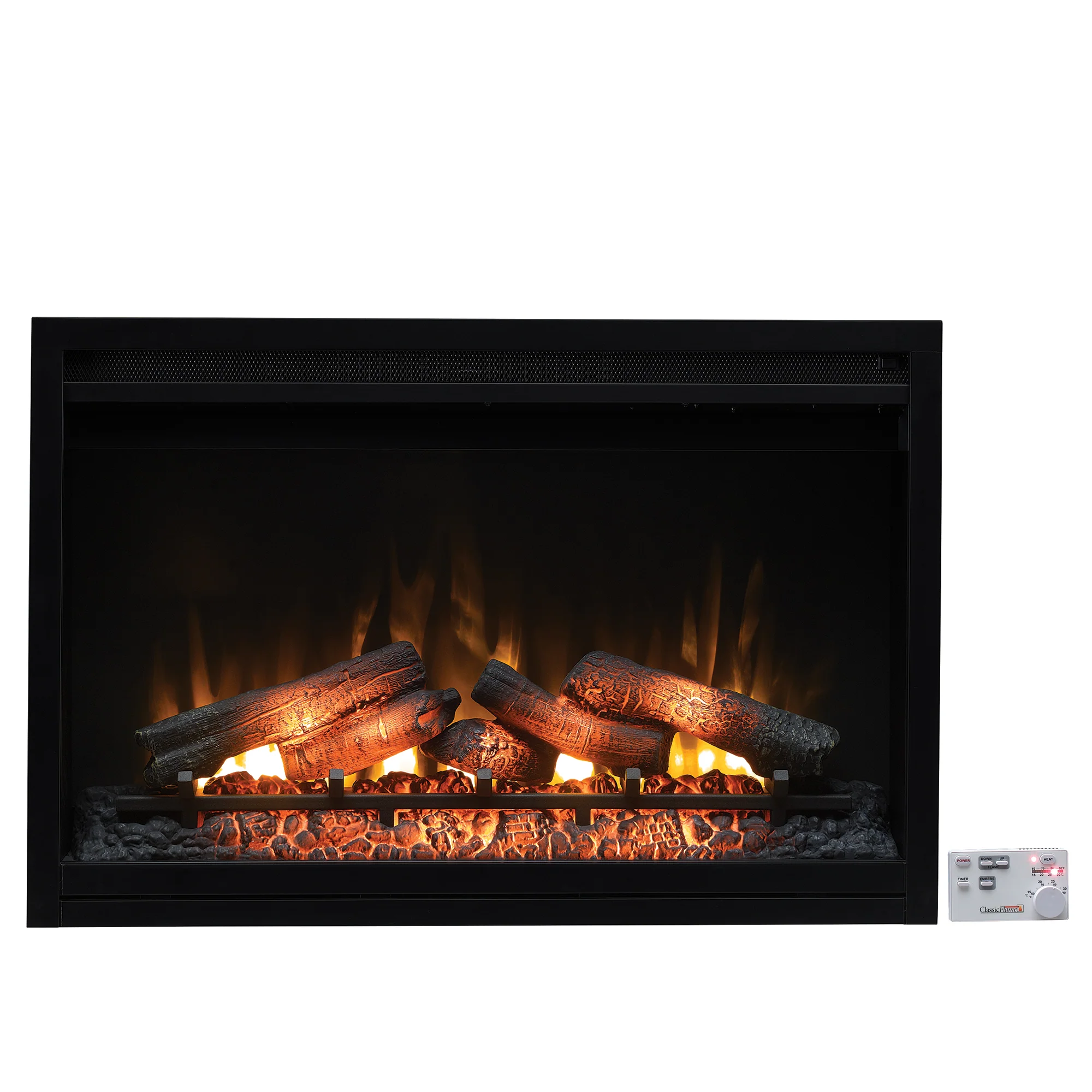 36” Recessed/Wall-Mount Traditional Electric Fireplace Insert with Remote - Image 9