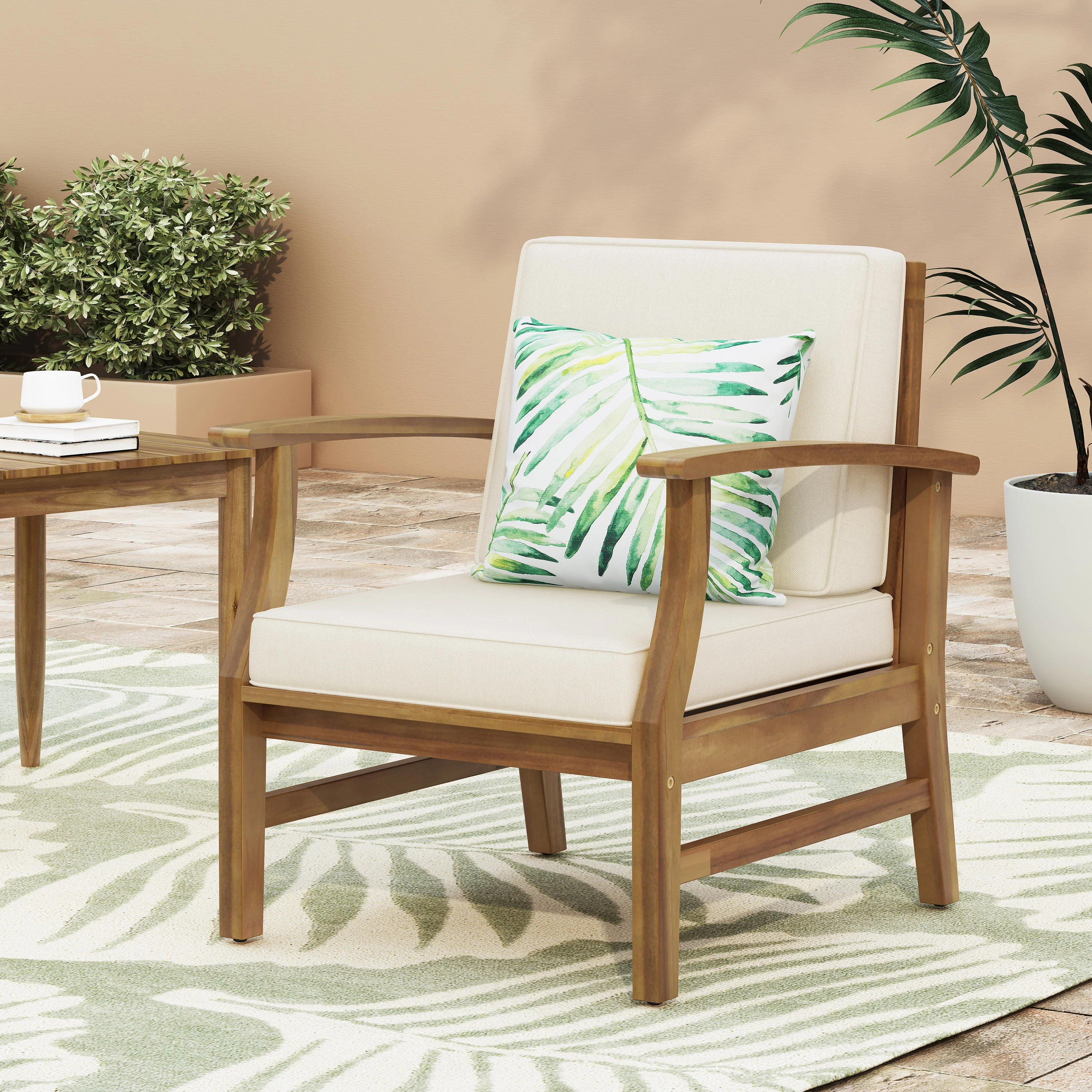 Walker Edison | Traditional Wood Club Chair - Image 3