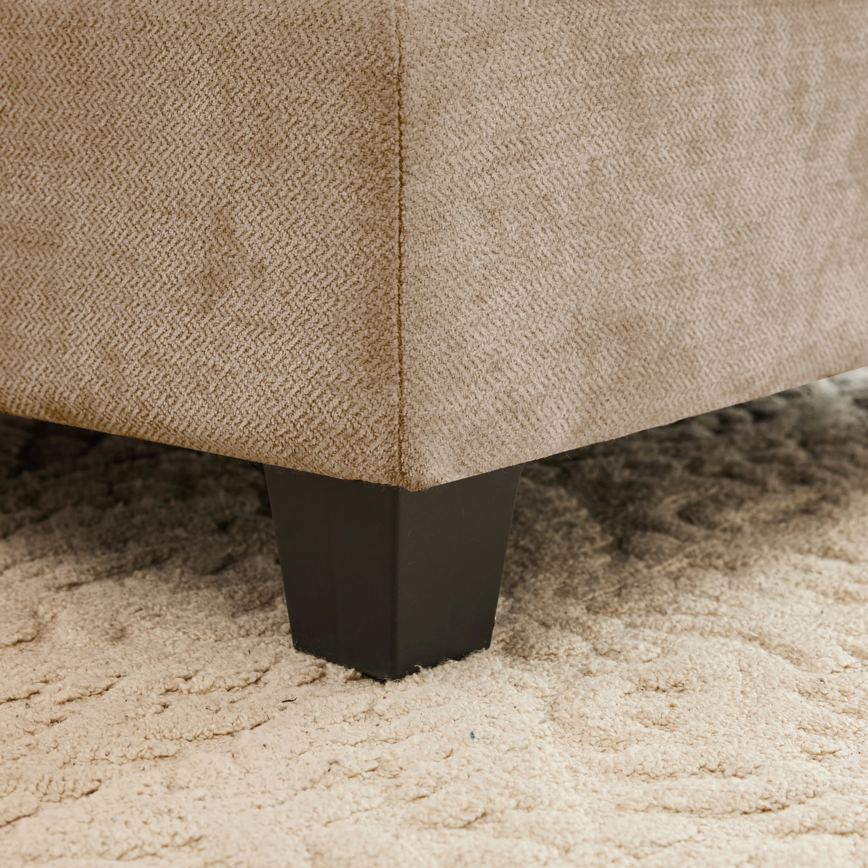 Tufted Chenille Cloud Loveseat Sectional Sofa Couch with Ottoman - Image 20