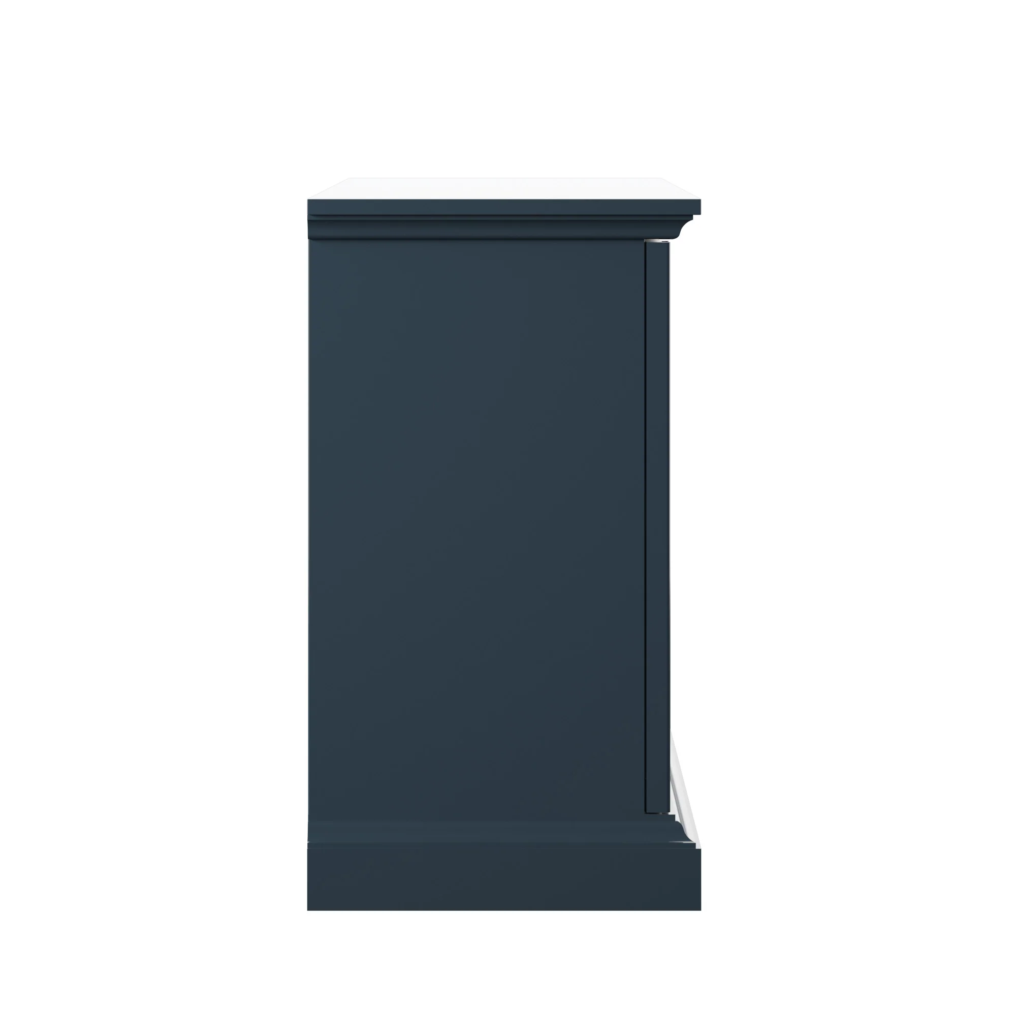 Classic Tempered Glass Design Doors TV Stand Media Console - Image 8