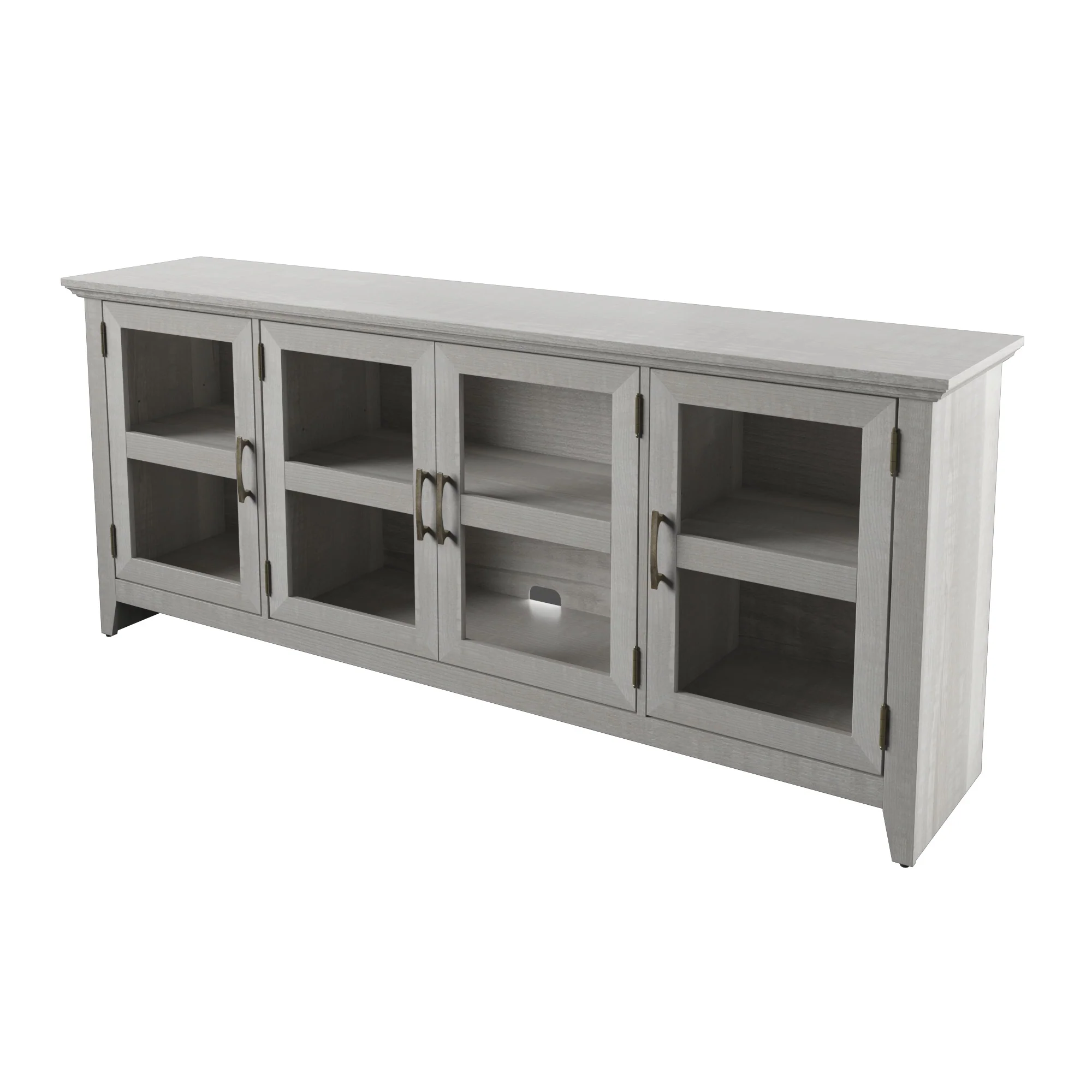Tempered Glass Doors 72' TV Stand Media Console - Image 10