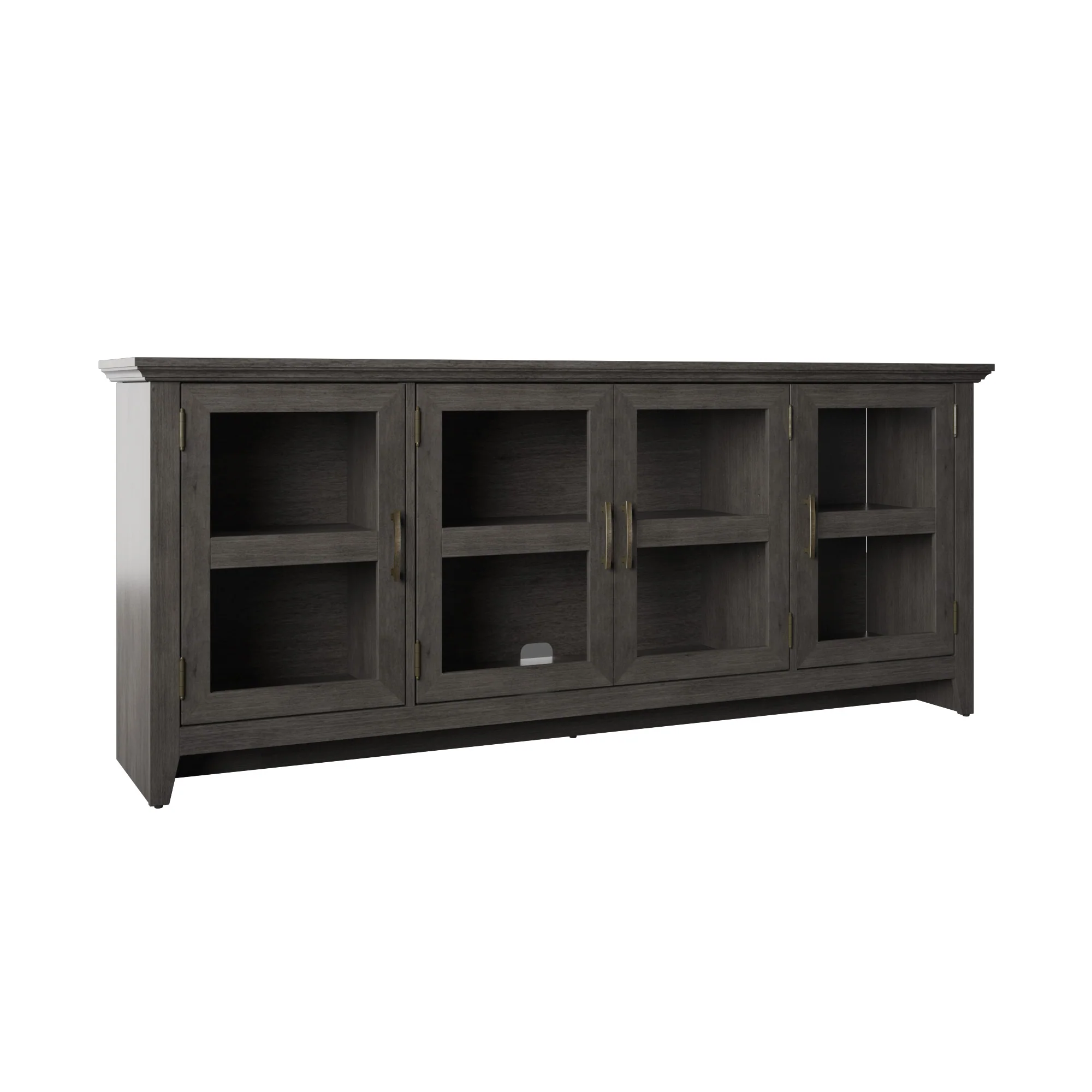 Tempered Glass Doors 72' TV Stand Media Console - Image 13