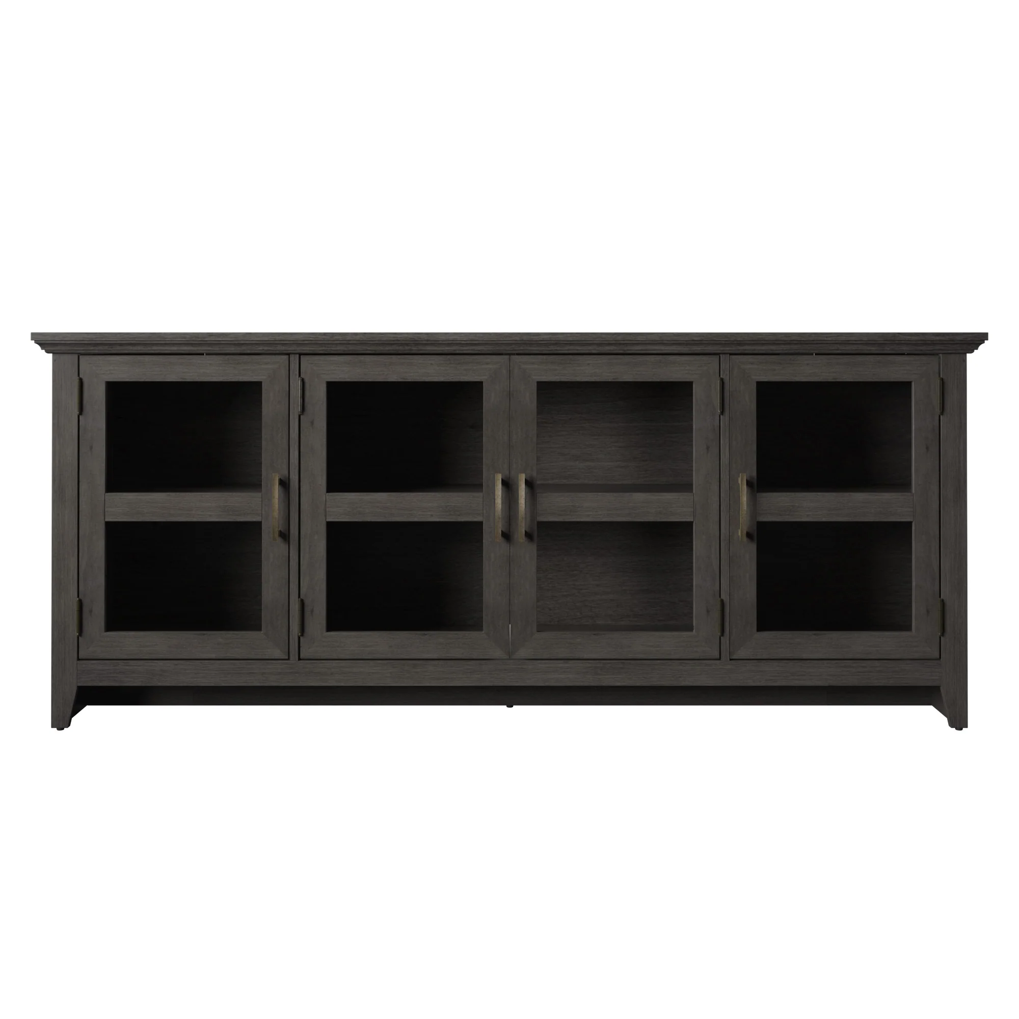 Tempered Glass Doors 72' TV Stand Media Console - Image 14